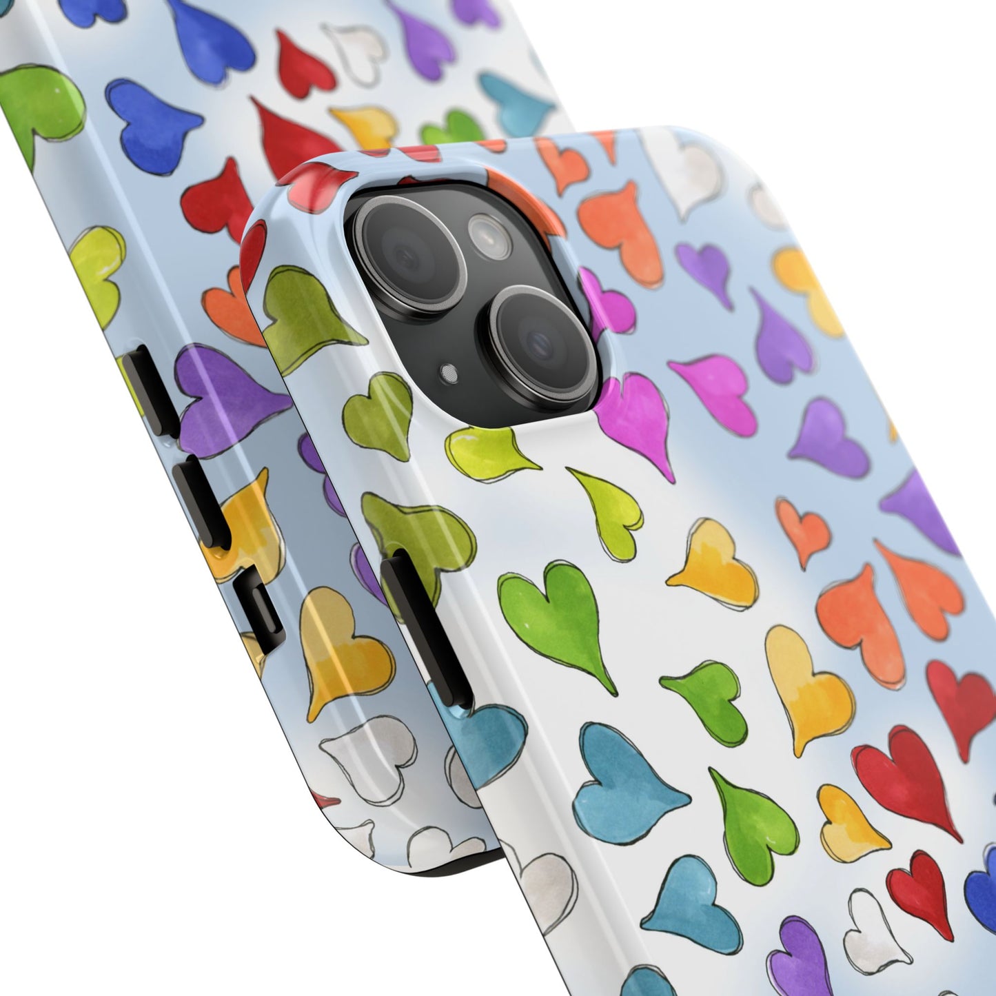 Happy Hearts Blue Sky Phone Case