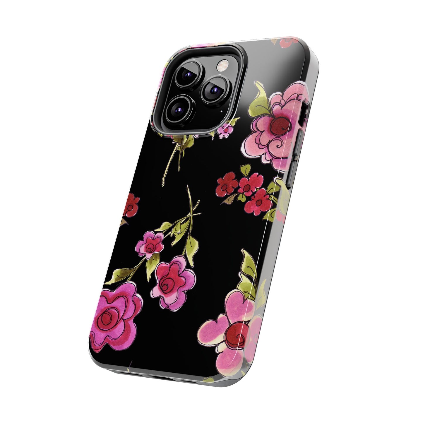 Jumbo Floral Black Phone Case