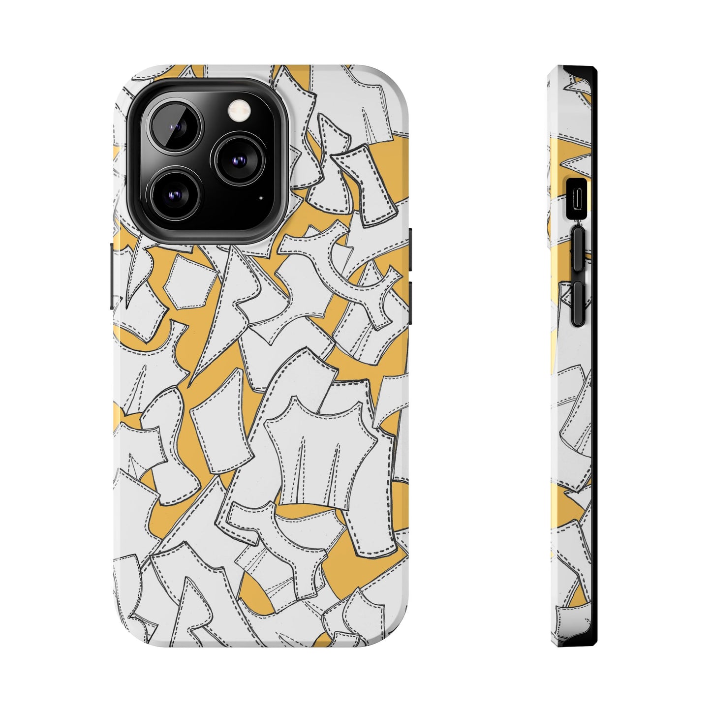 Pattern Pieces Yellow Phone Case