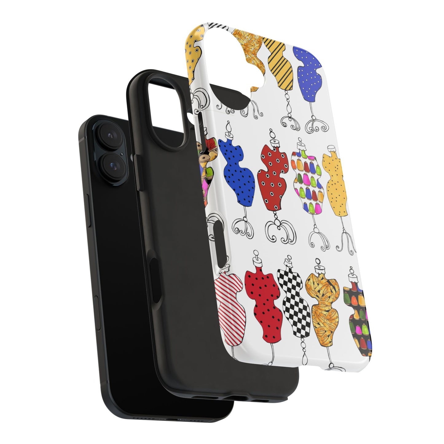 Go Figure White / Multi Phone Case