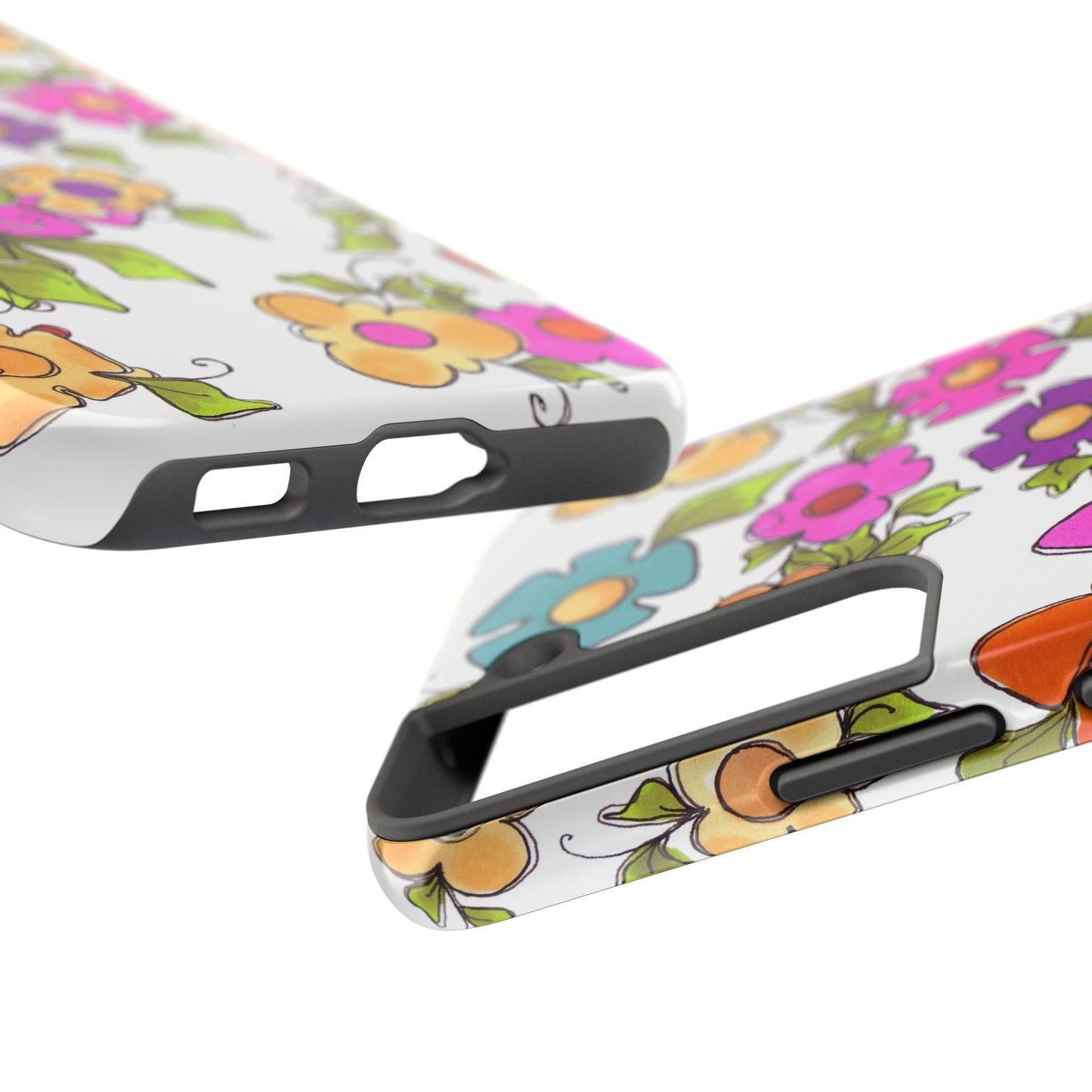 Happy Blooms White Phone Case