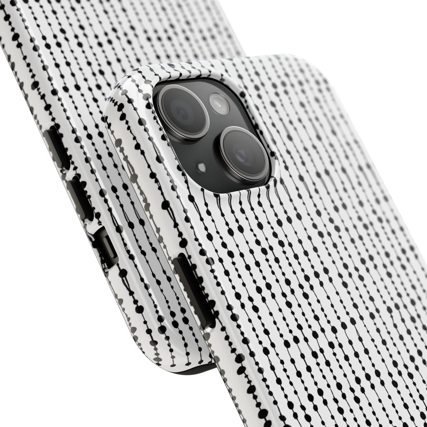 Beaded Curtain White / Black Phone Case