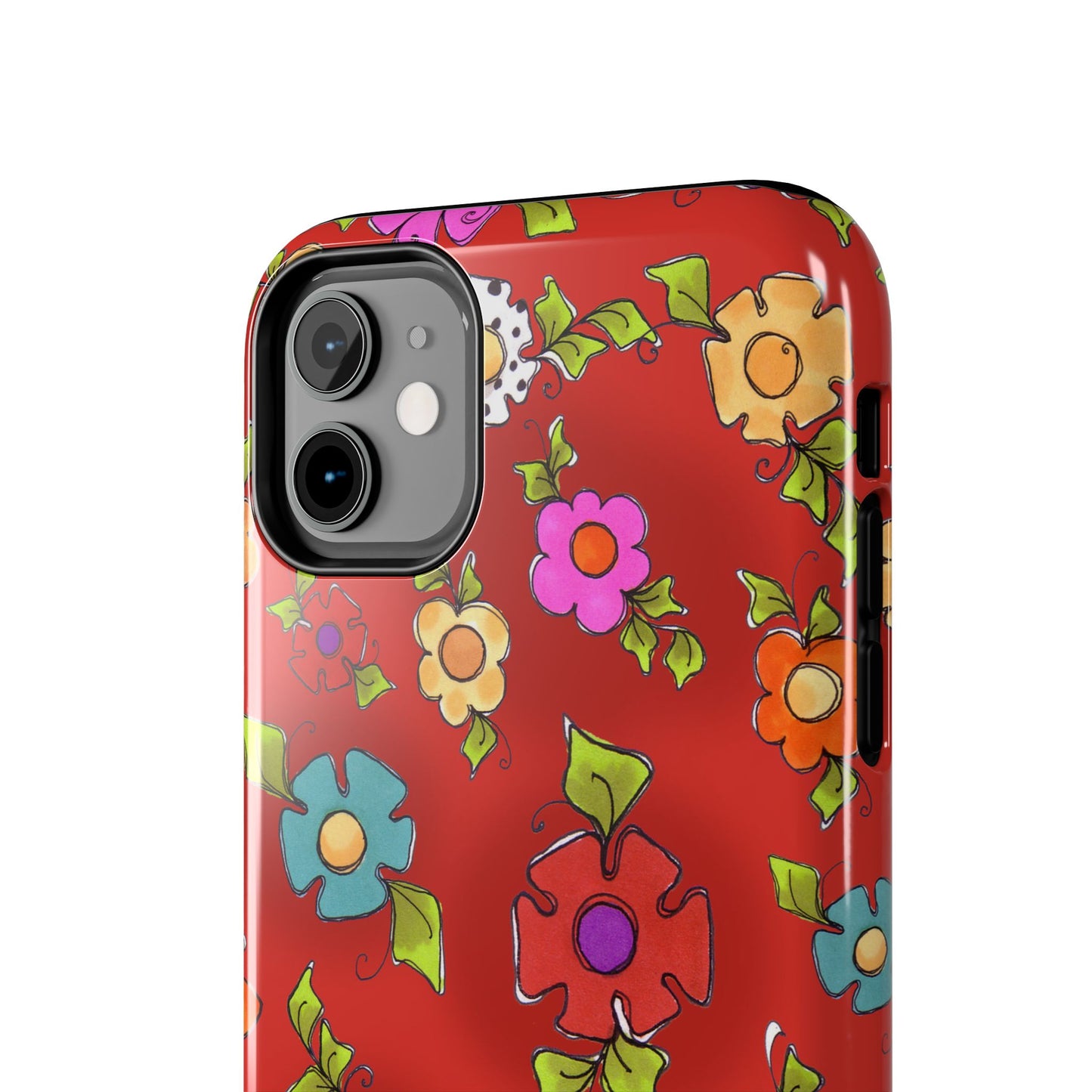 Happy Blooms Red Phone Case