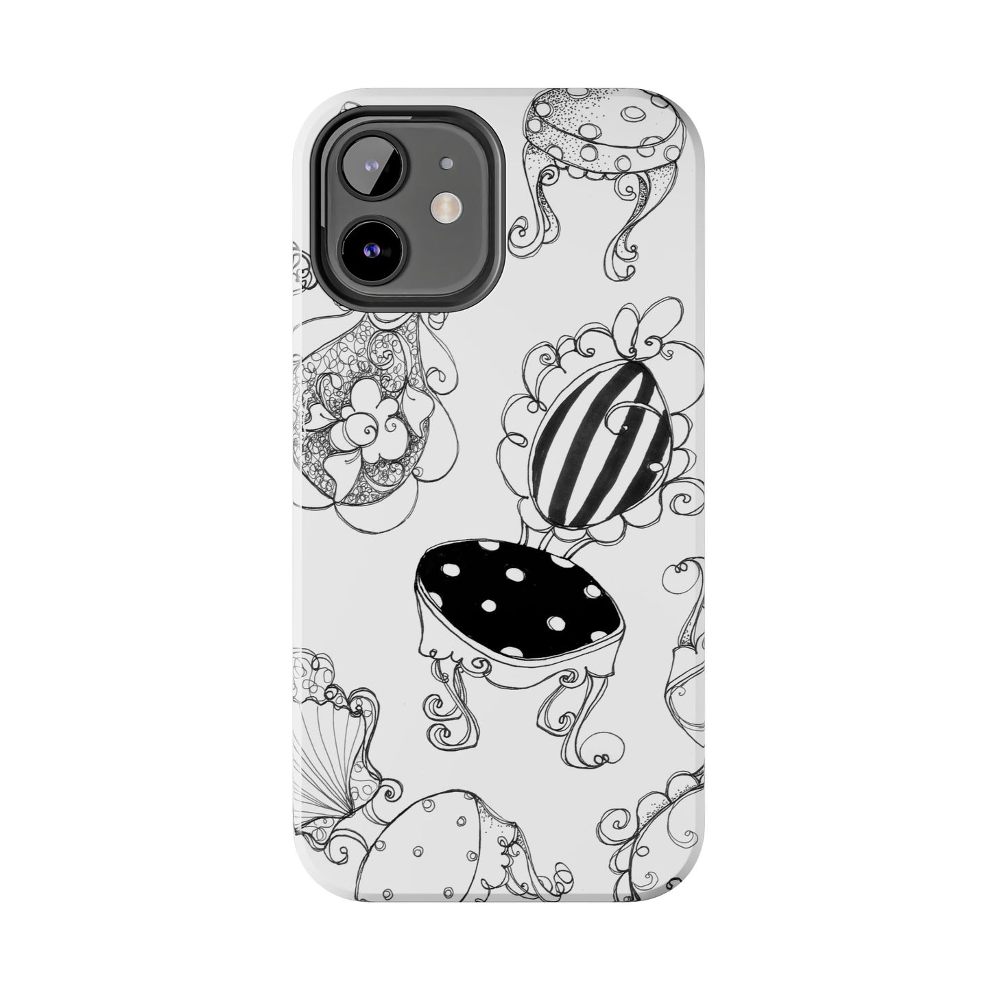 Bistro Chairs White Phone Case