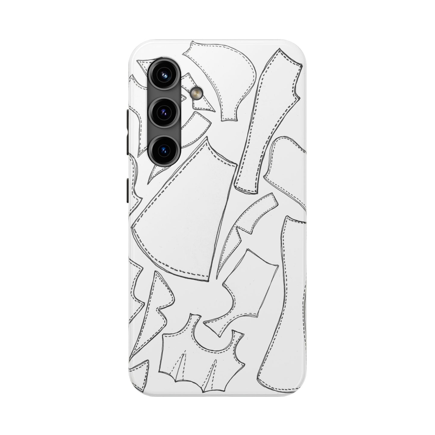 Pattern Pieces White Phone Case