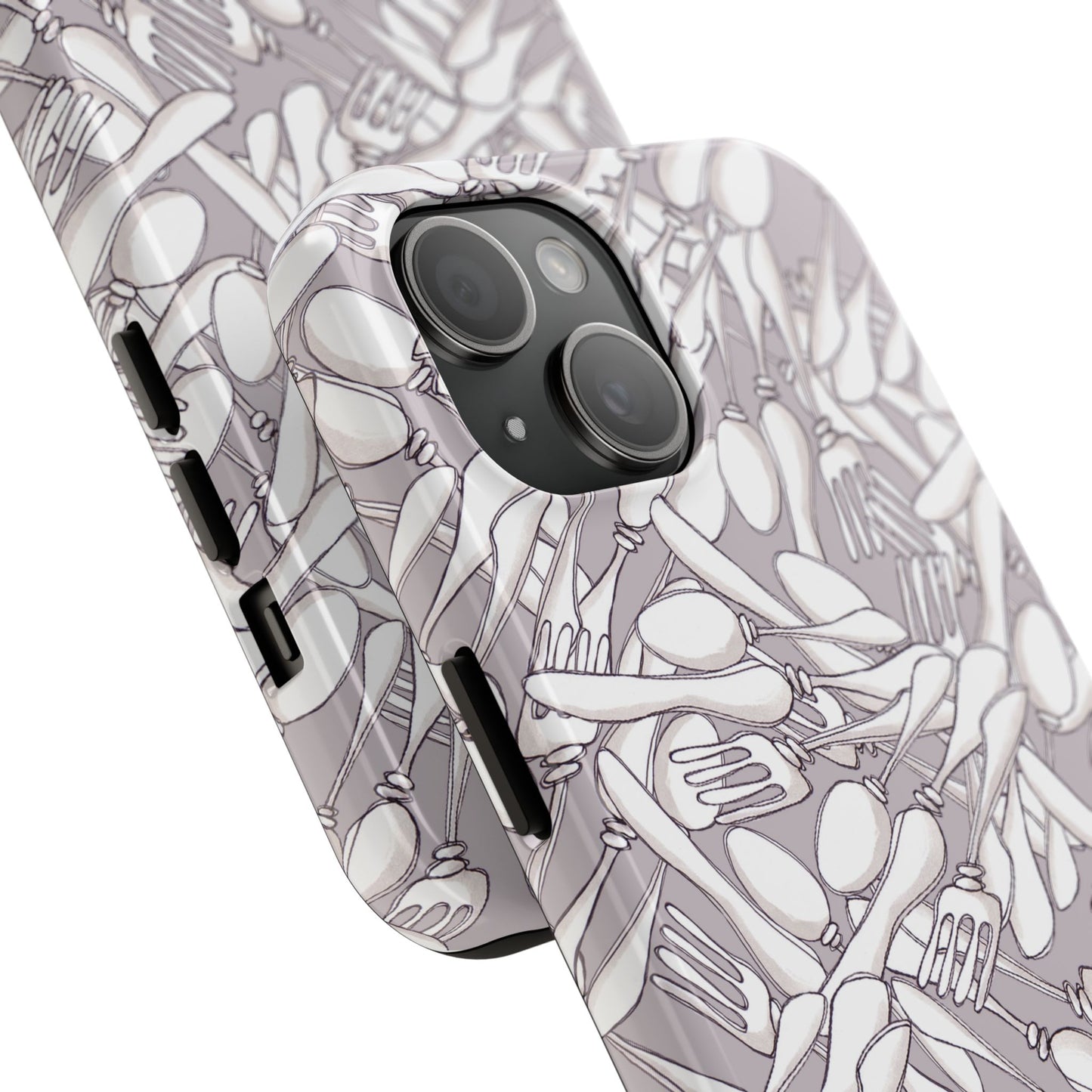 Silverware Wars Silver Phone Case