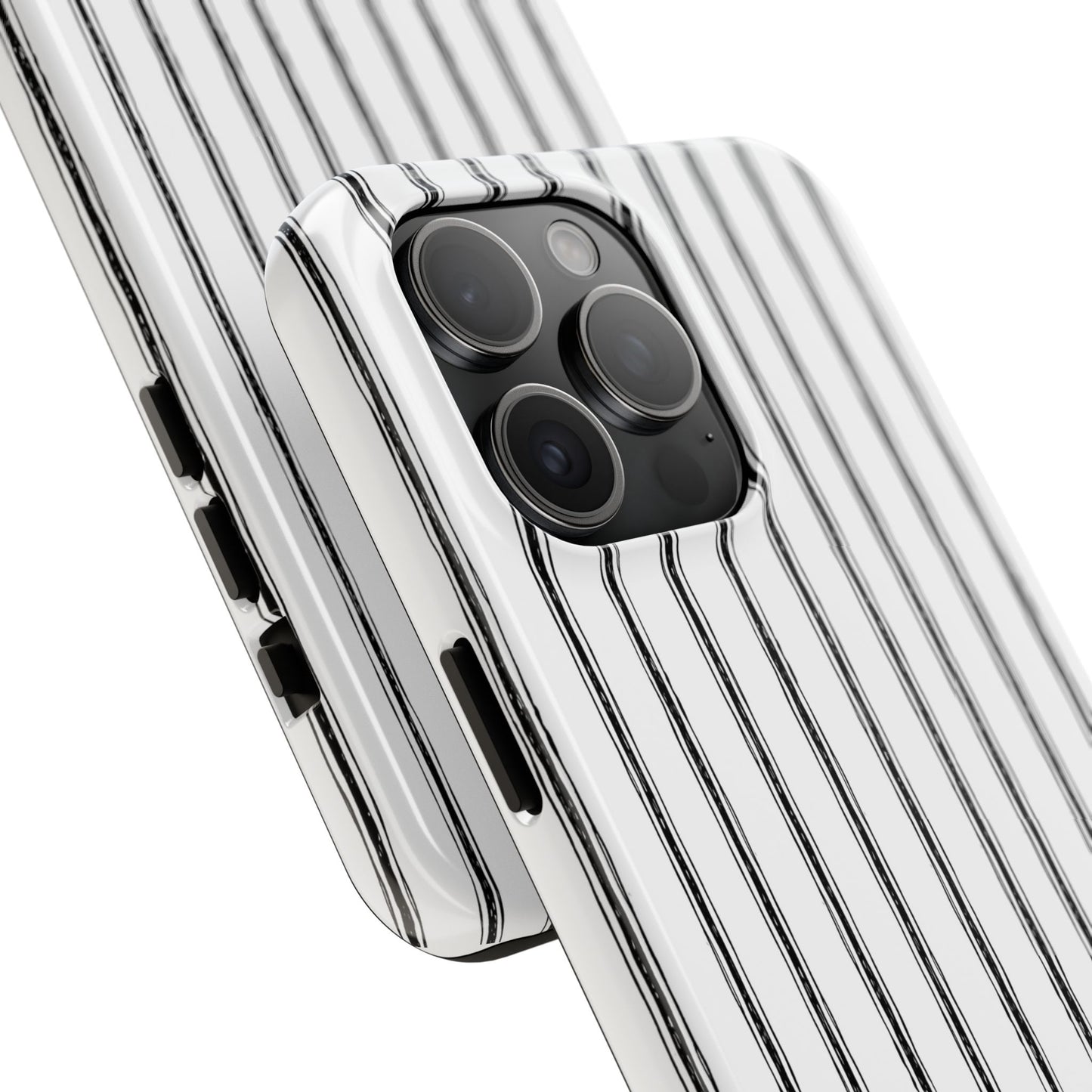 Napkin Stripe White / Black Phone Case