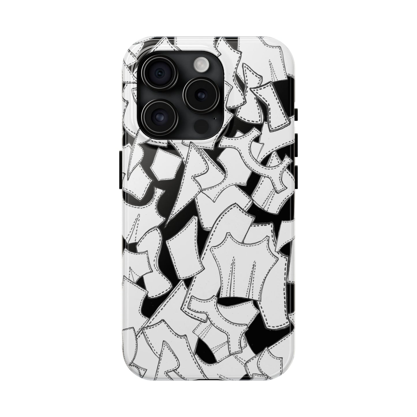 Pattern Pieces Black Phone Case