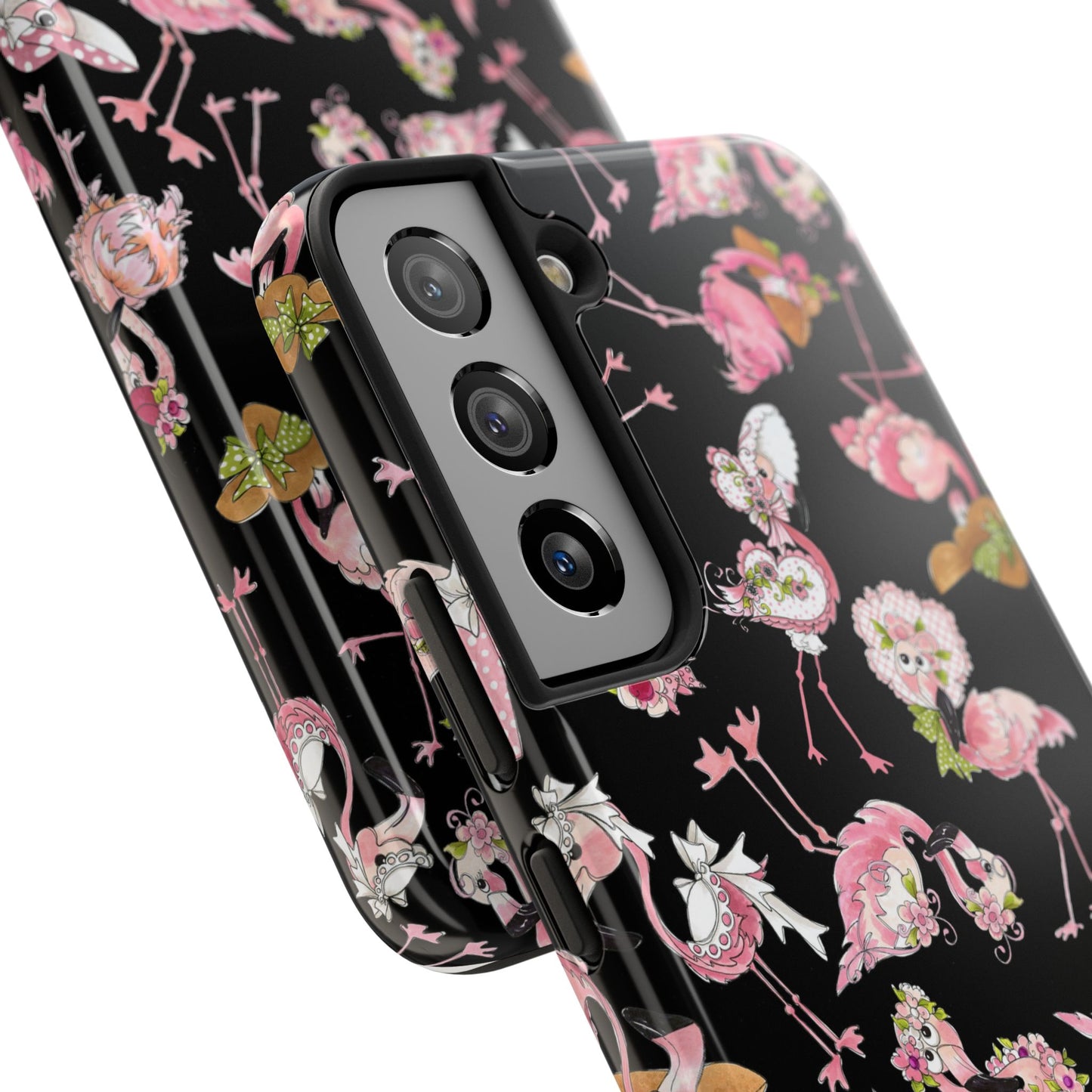 Tossed Flams Black Phone Case