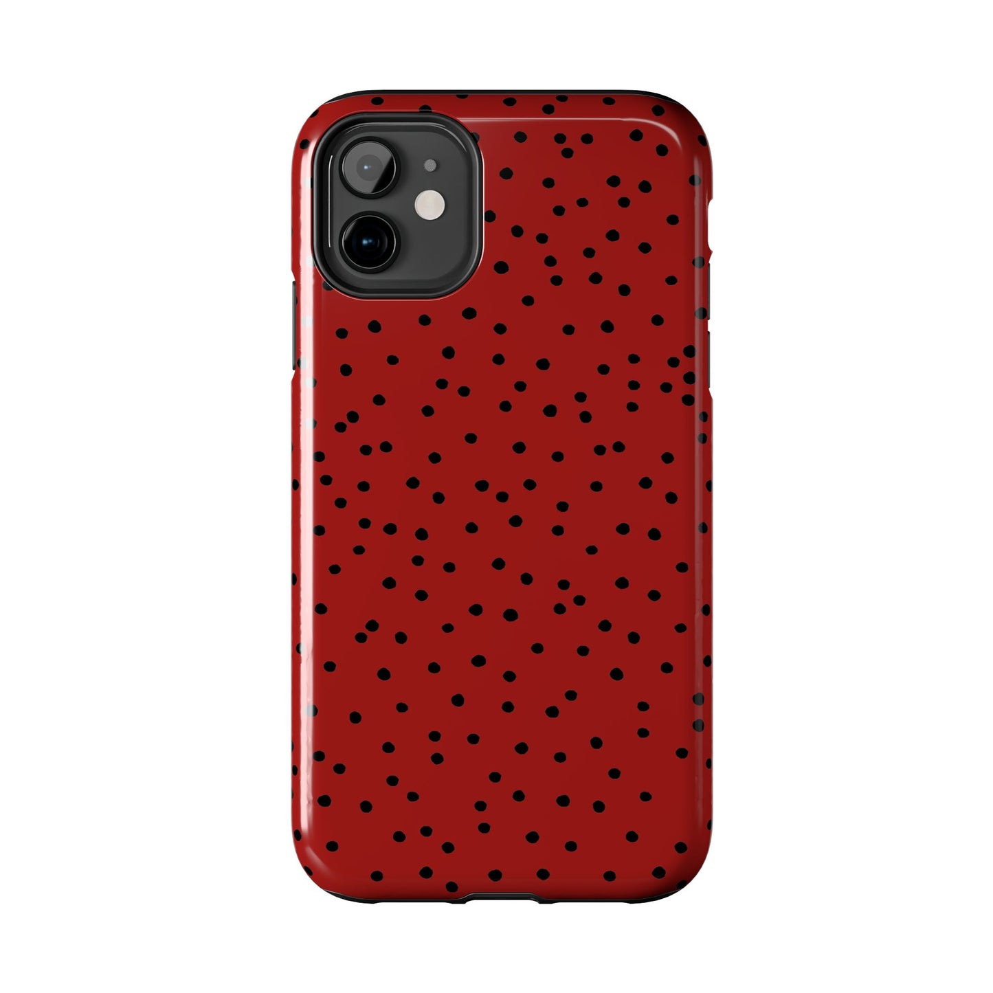 Dinky Dots Scarlett / Black Phone Case