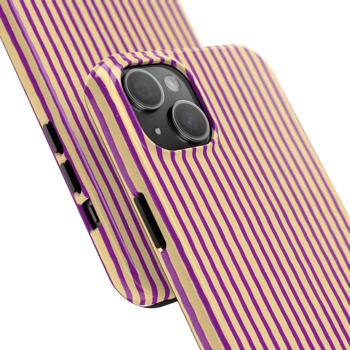 Stripe Yellow / Purple Phone Case
