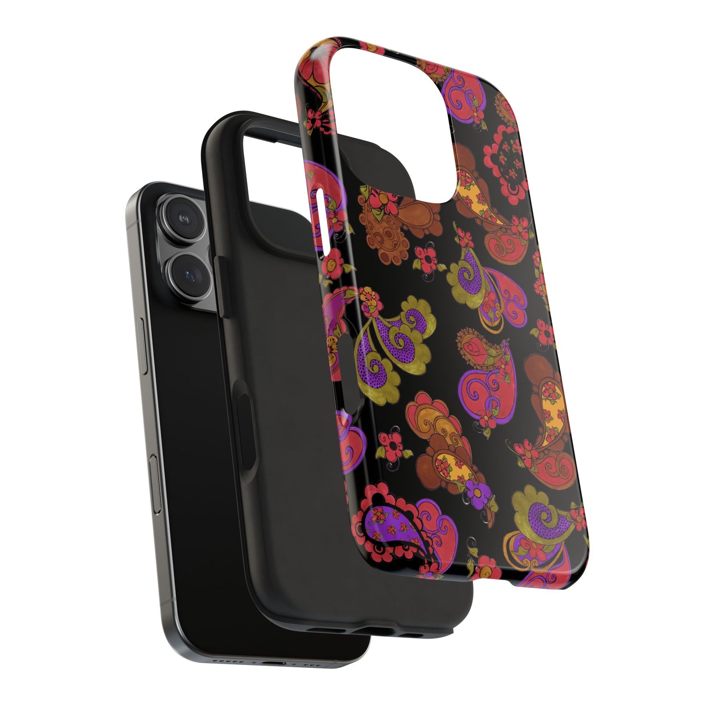 Posie Paisley Black Phone Case
