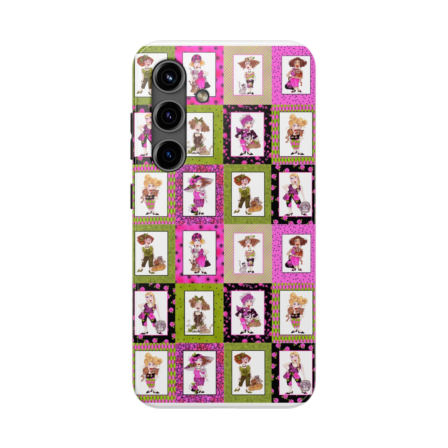 Cat Ladies Cerise Phone Case