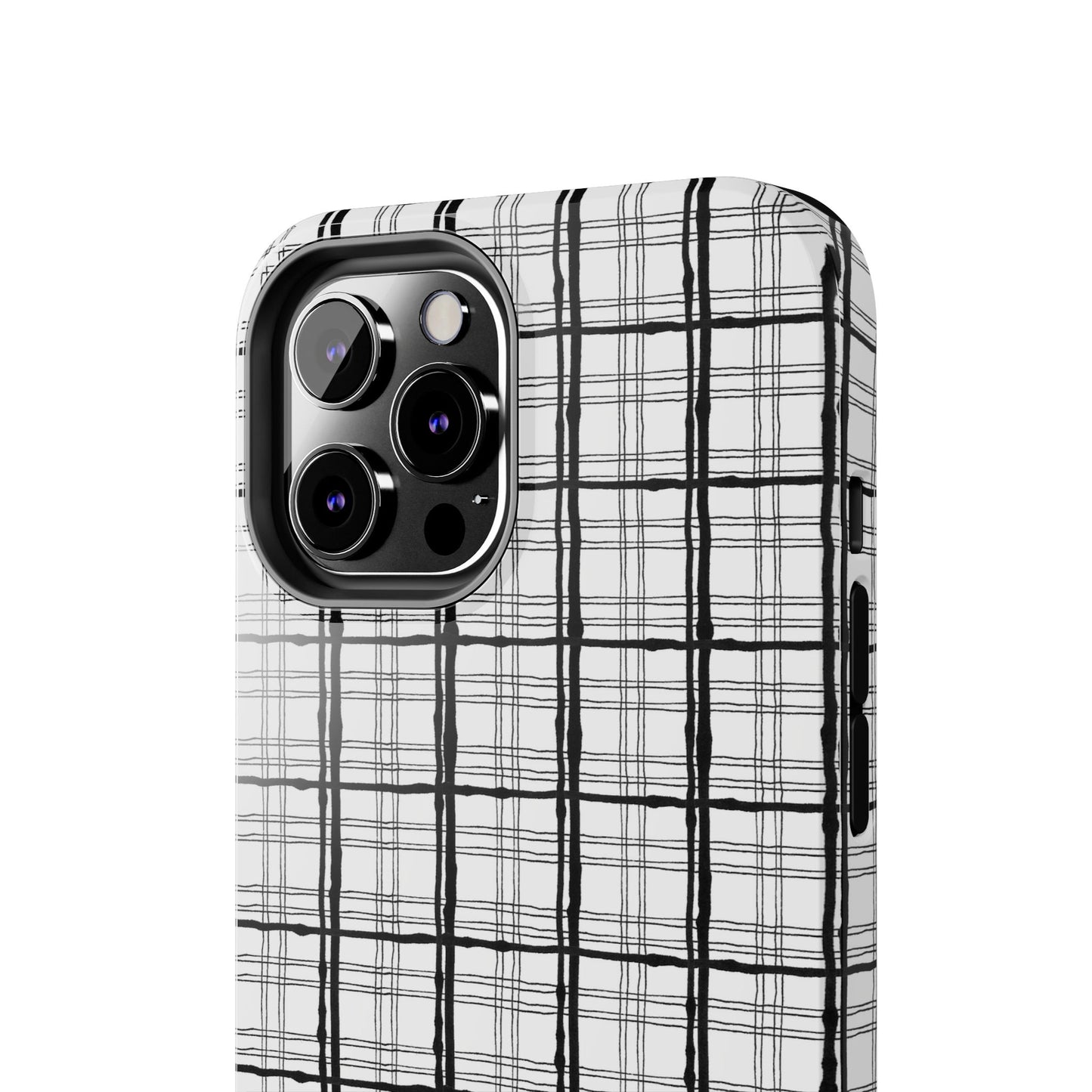 Sophistiplaid White / Black Phone Case