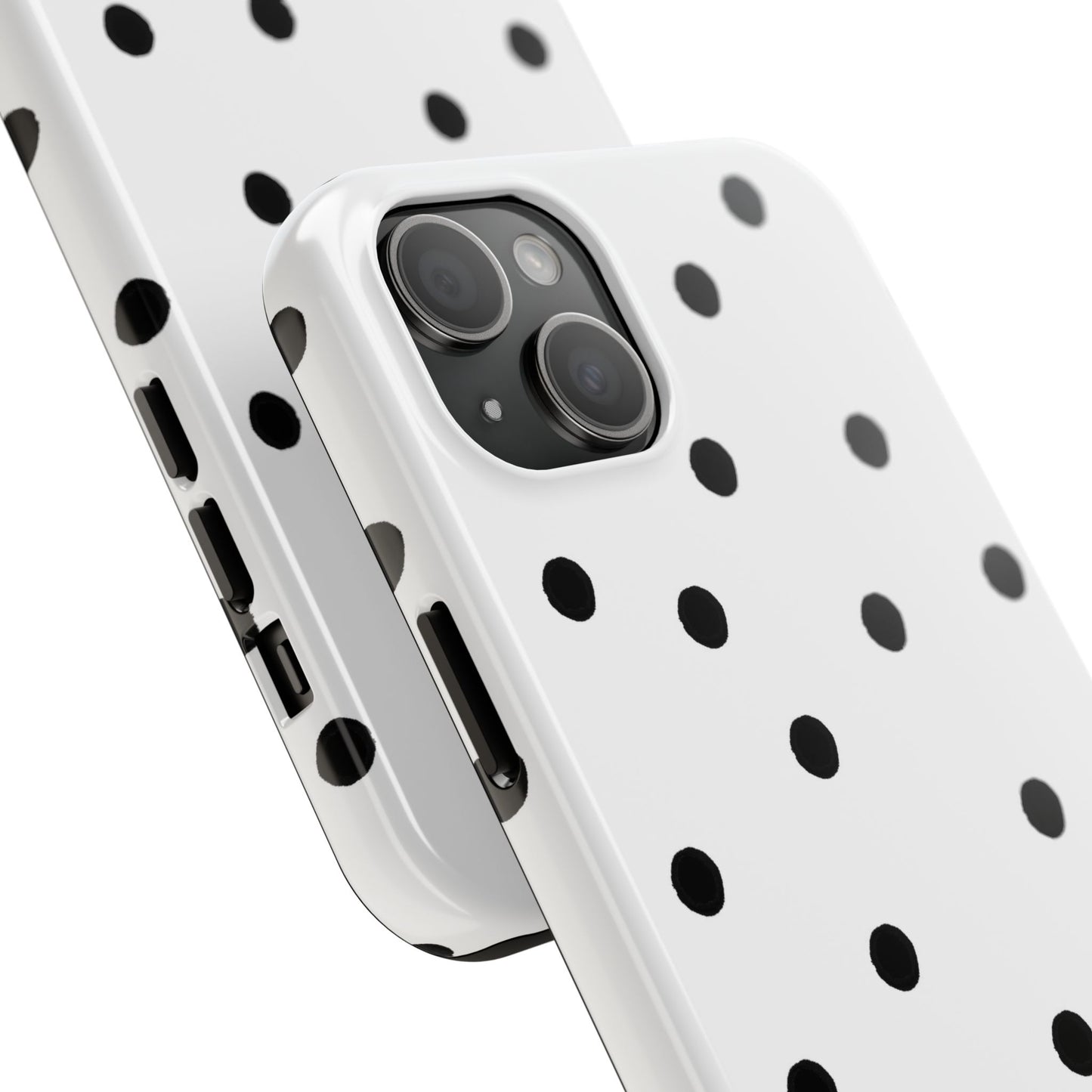 Space Dots White / Black Phone Case