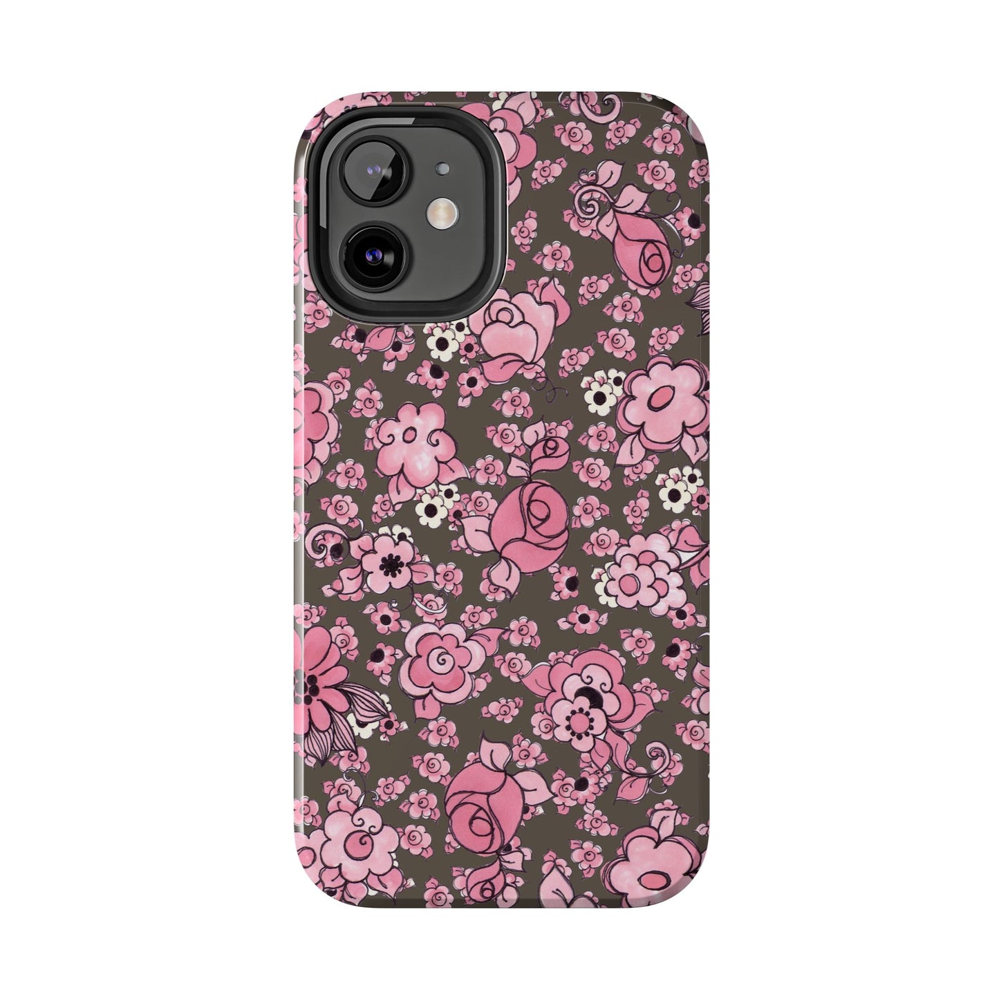 Profuse Posies Mocha Phone Case