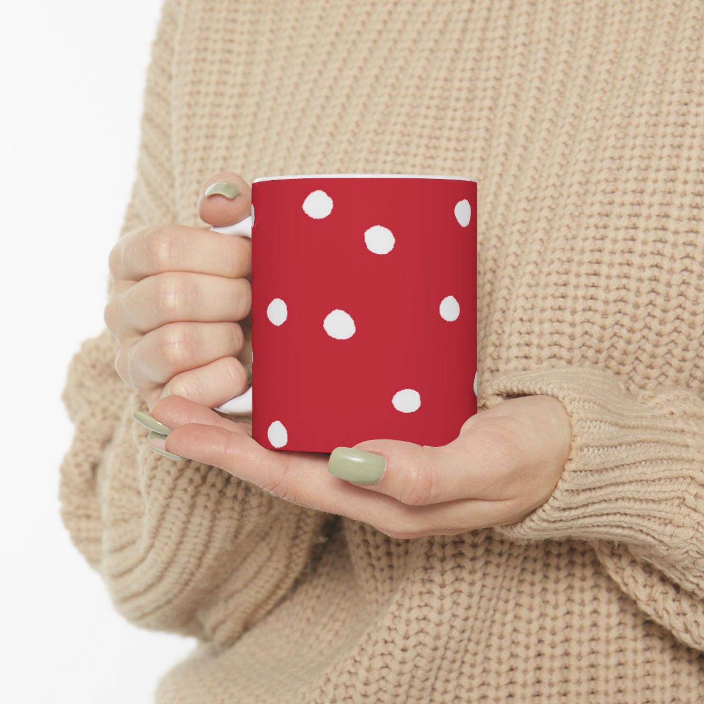 Dinky Dots Red / White Cup