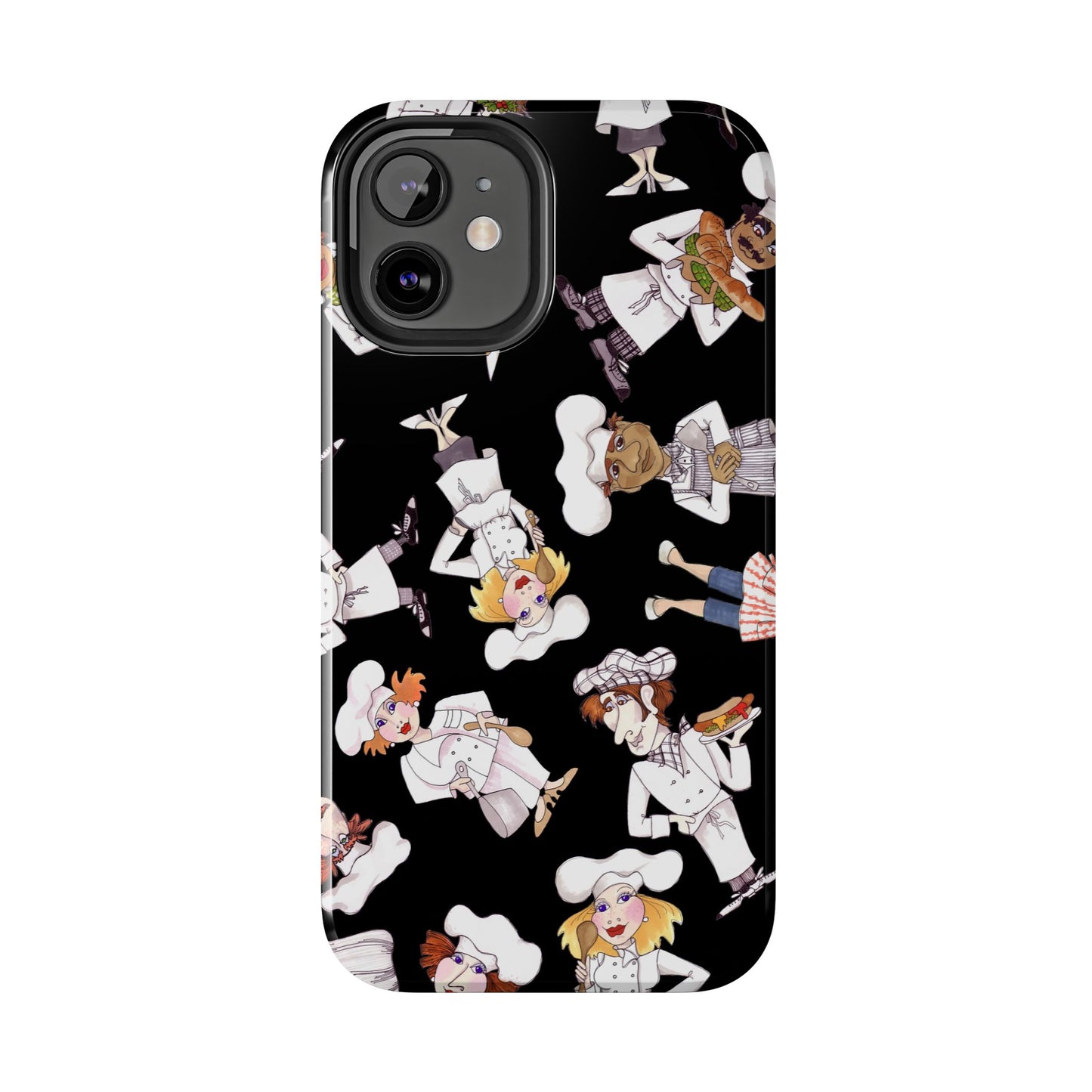 Tossed Chefs Black Phone Case