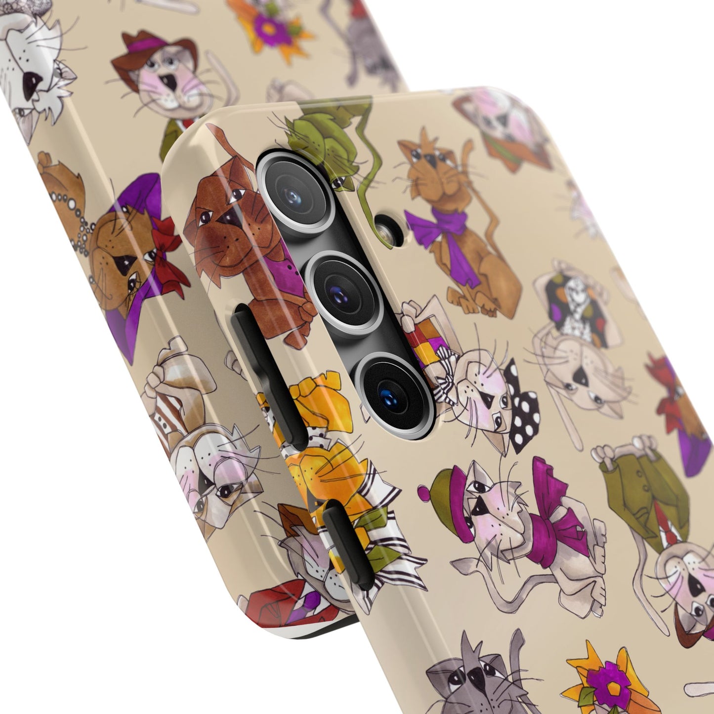 Spice Cats Tossed Muslin Phone Case