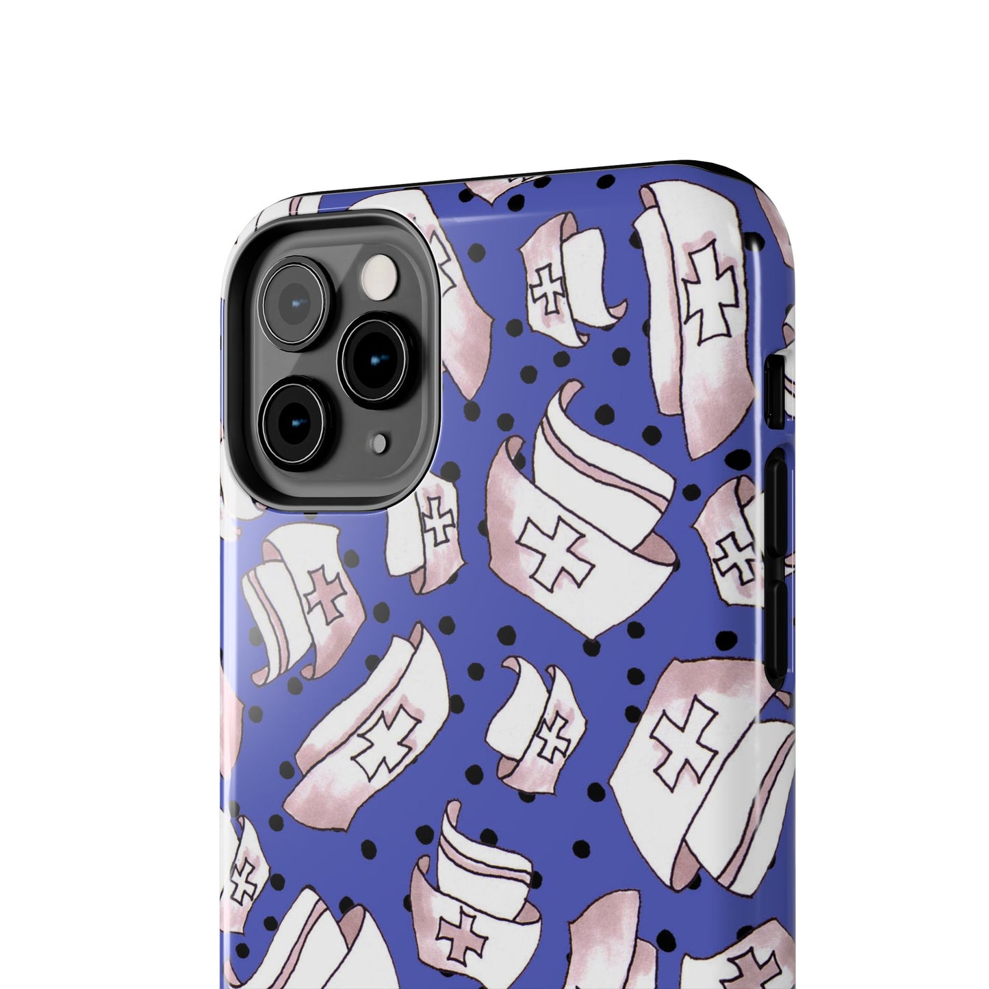 Med Hats Blue / Black Phone Case