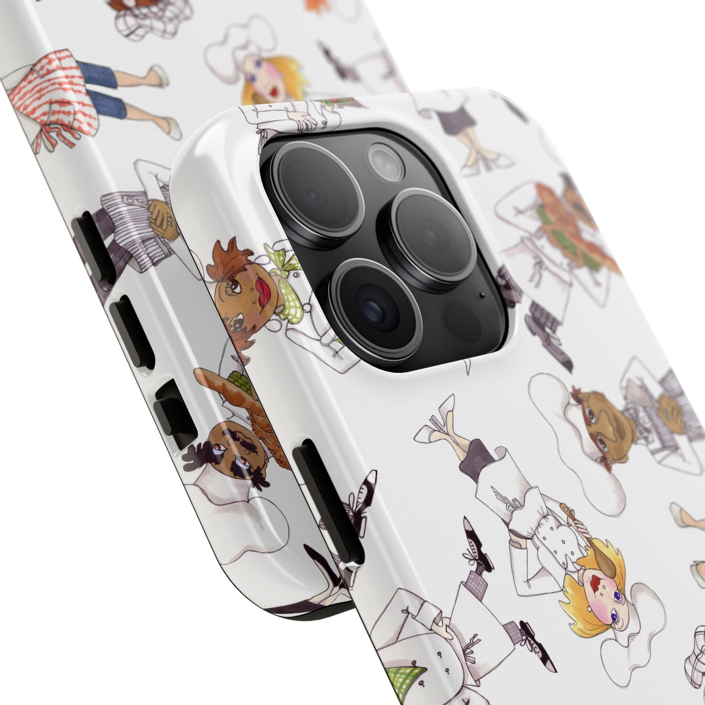 Tossed Chefs White Phone Case