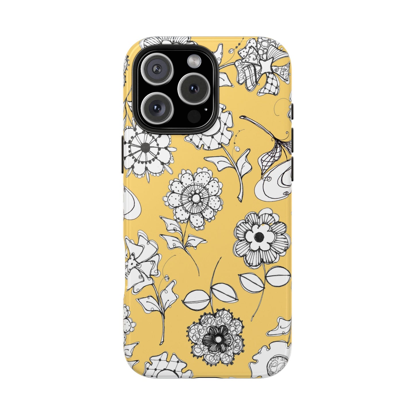 Paper Posies Yellow Phone Case
