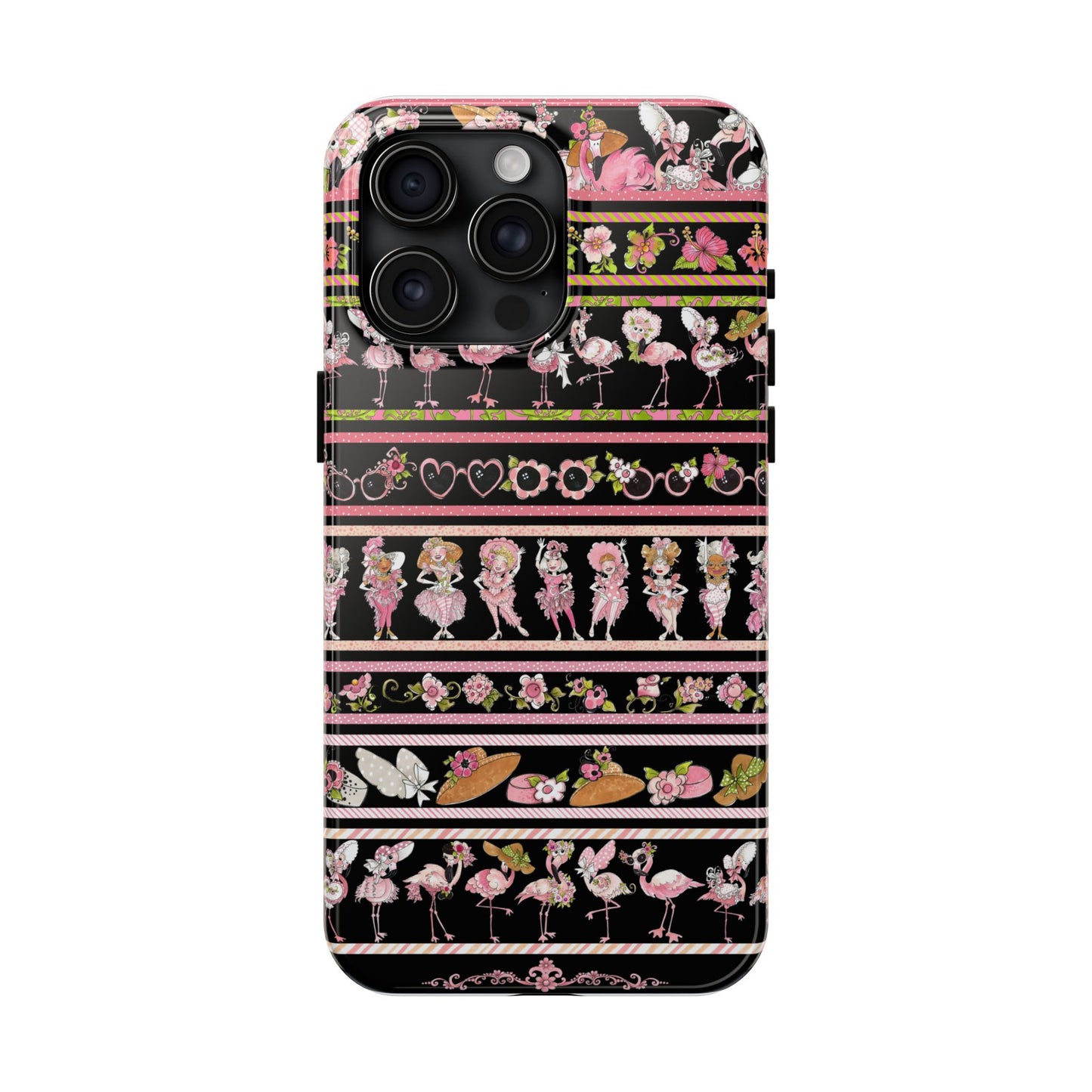 Flam Borders Black Phone Case