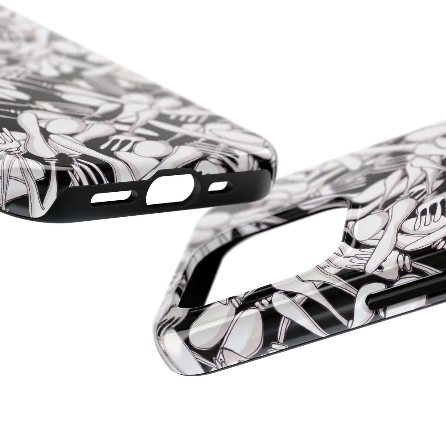 Silverware Wars Black Phone Case