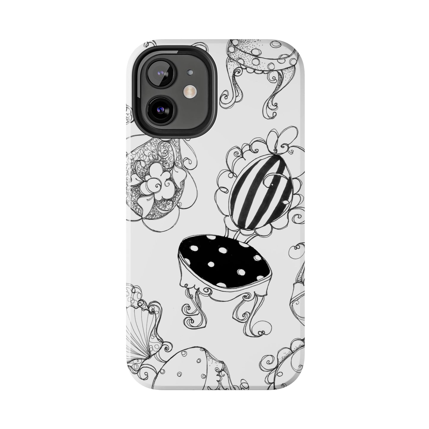 Bistro Chairs White Phone Case