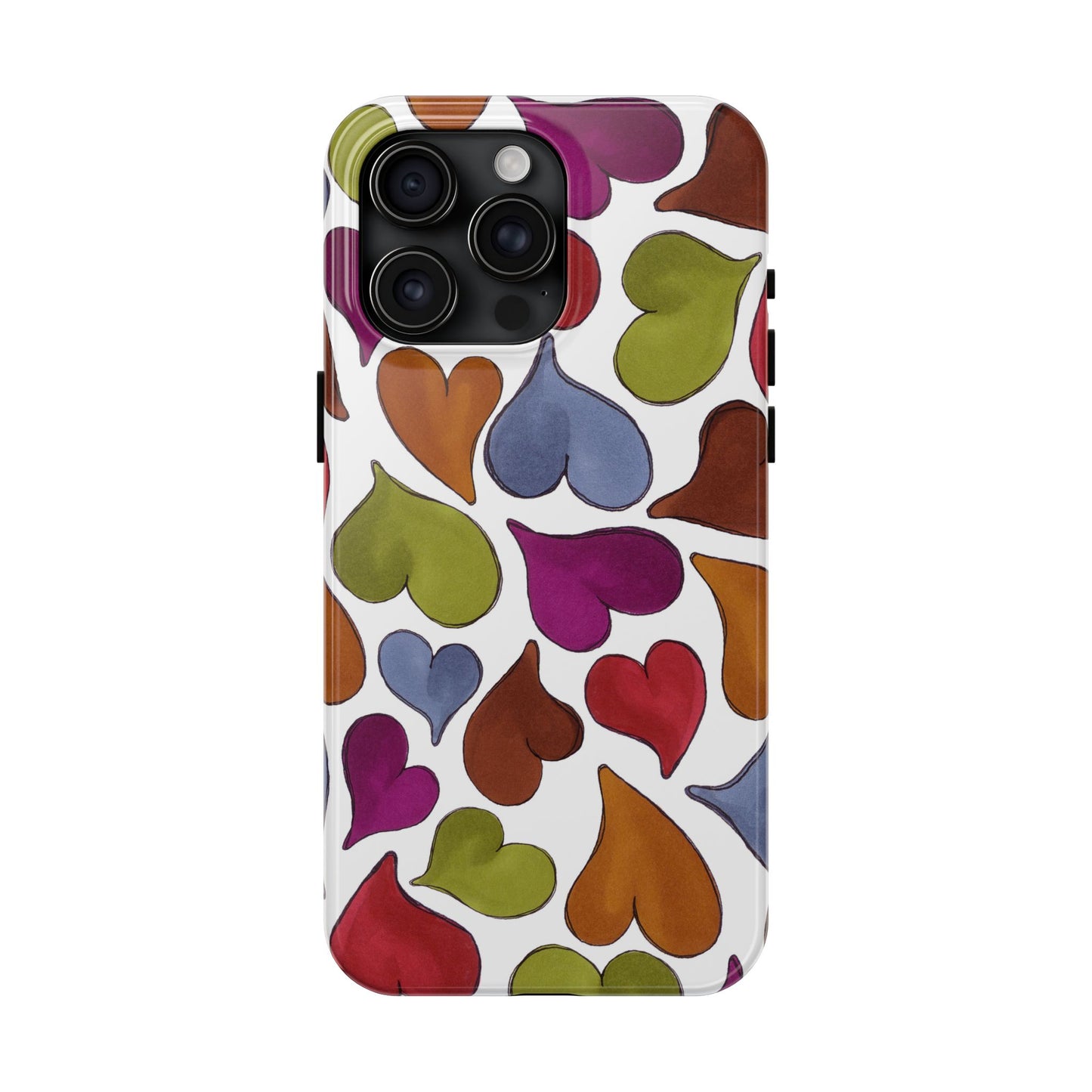 Big Hearted White Phone Case