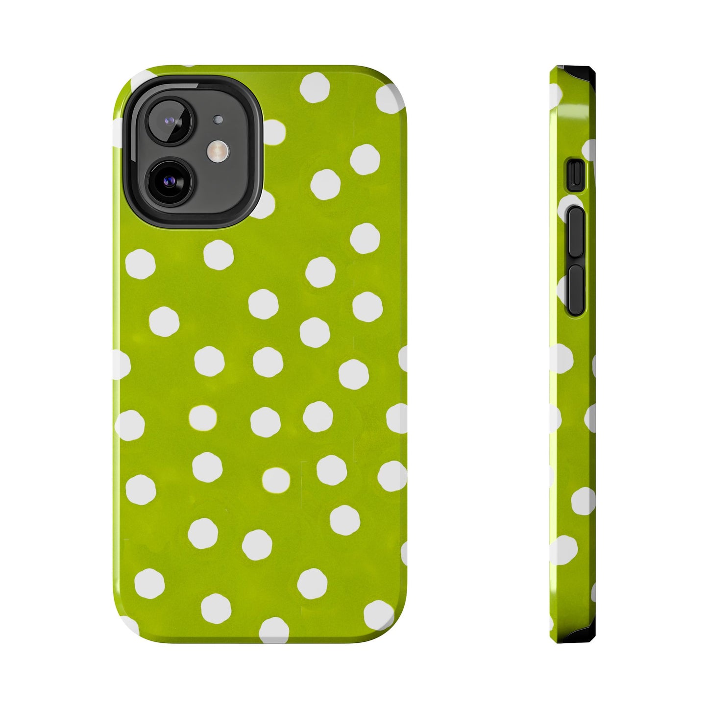 Jumbo Dots Green / White Phone Case