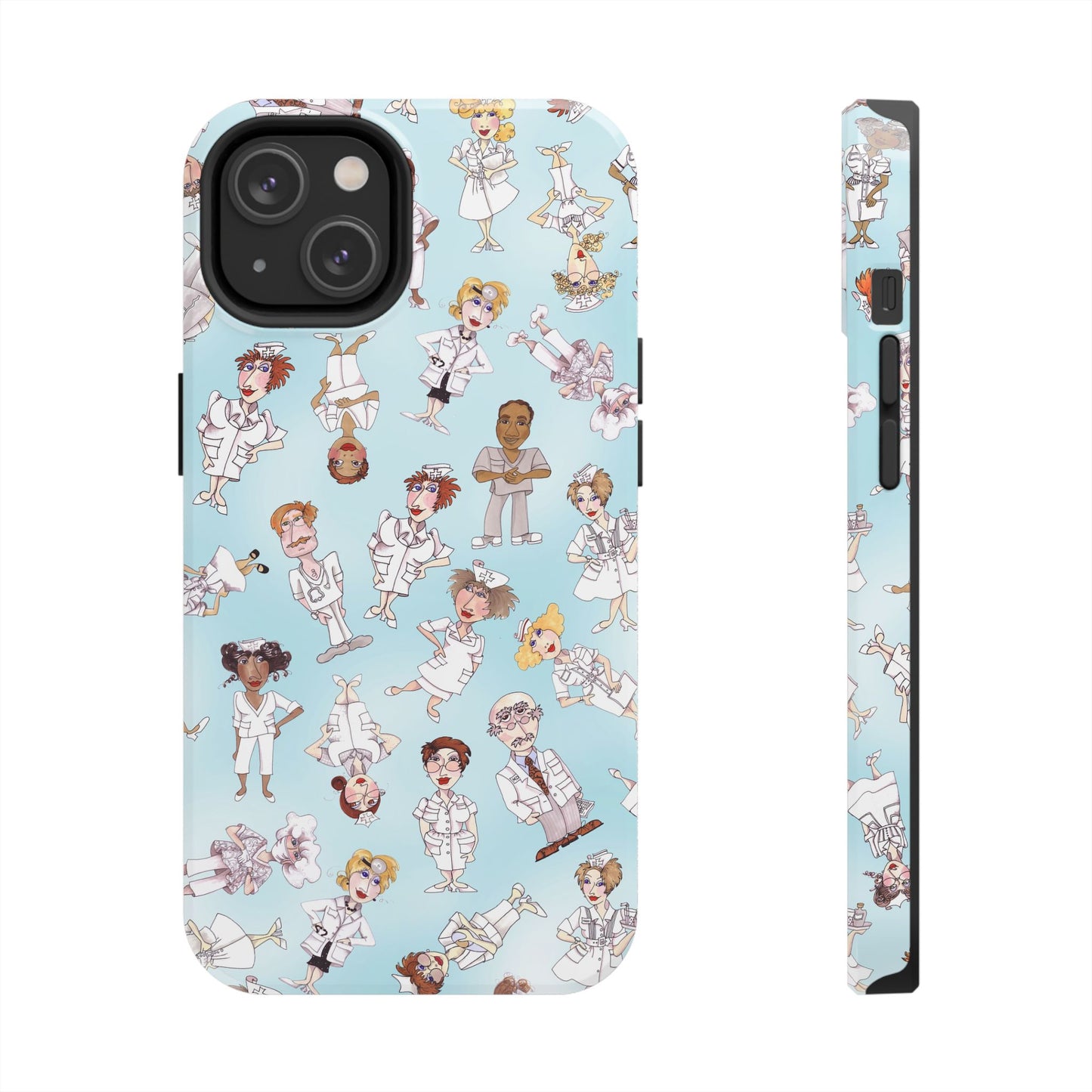 Tossed Nurses Aqua Phone Case