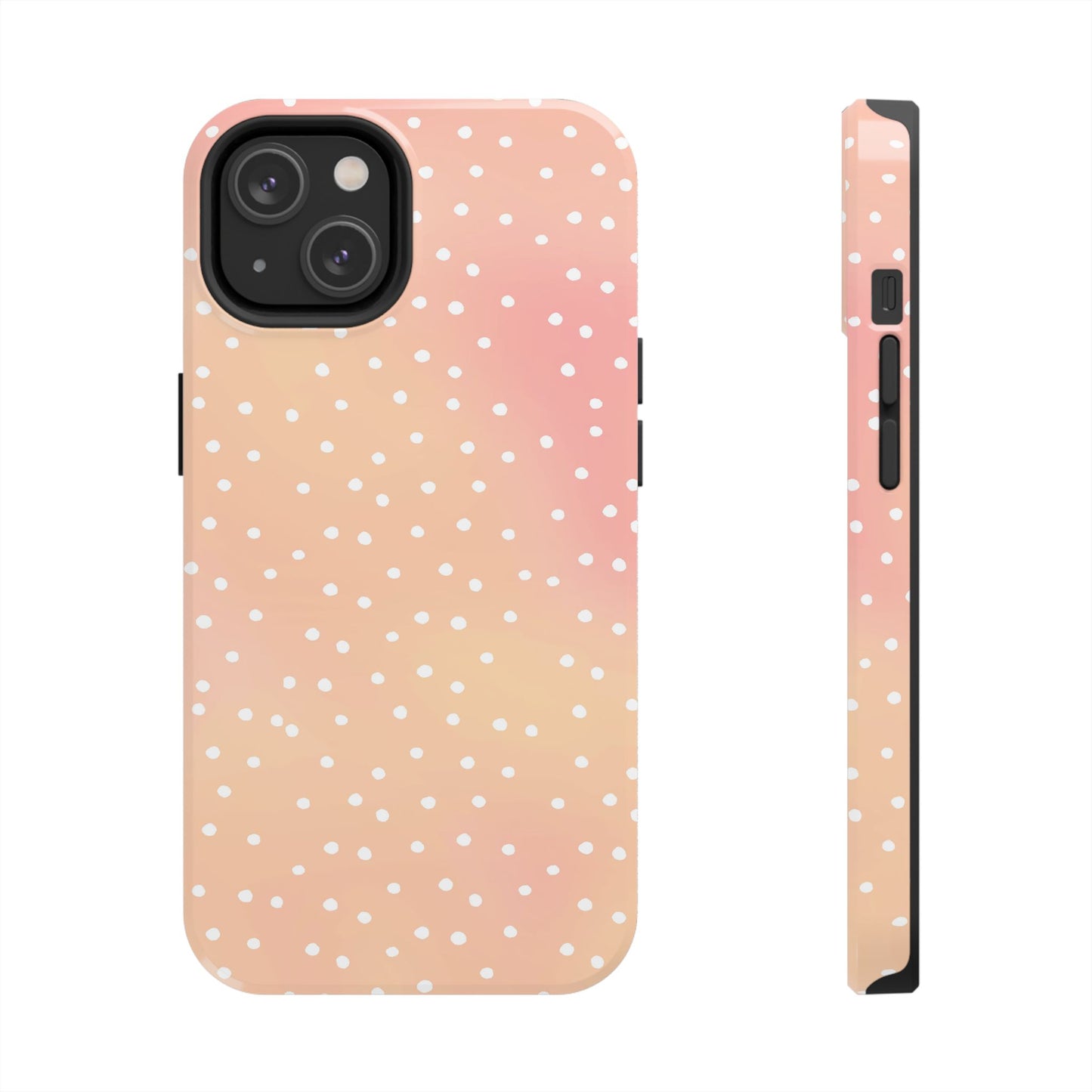 Dinky Dots Peach / White Phone Case