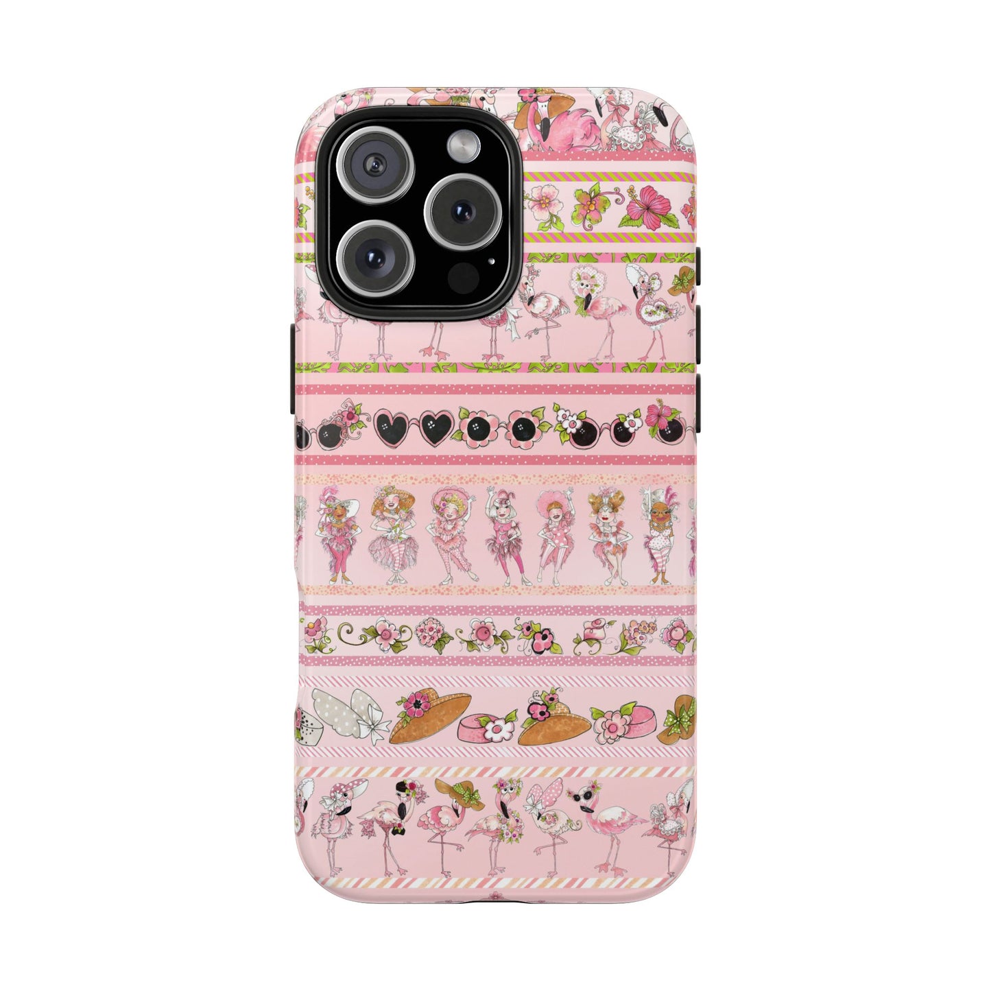 Flam Borders Pink Phone Case