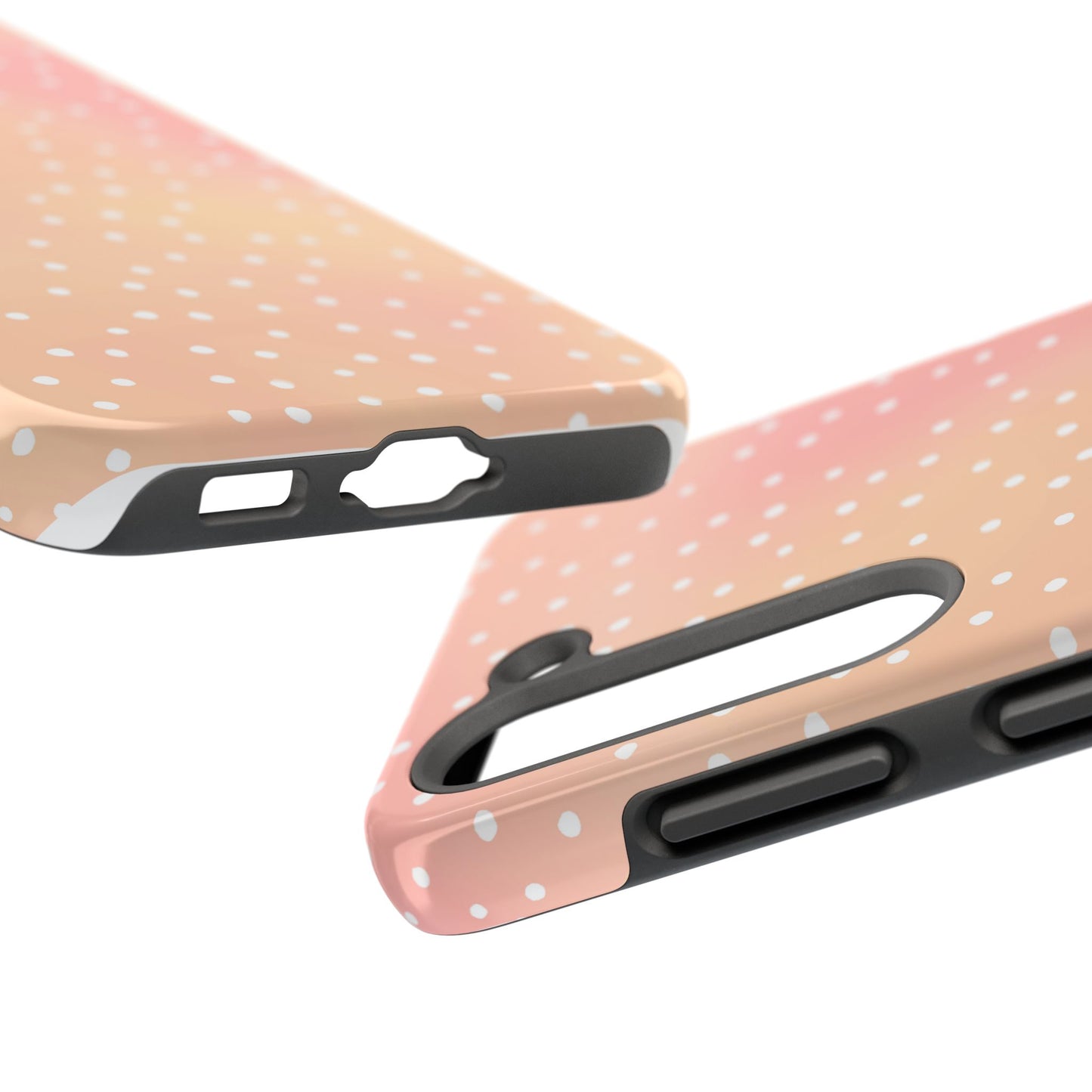 Dinky Dots Peach / White Phone Case