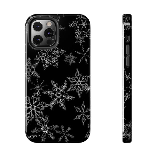 Random Flakes Black Phone Case