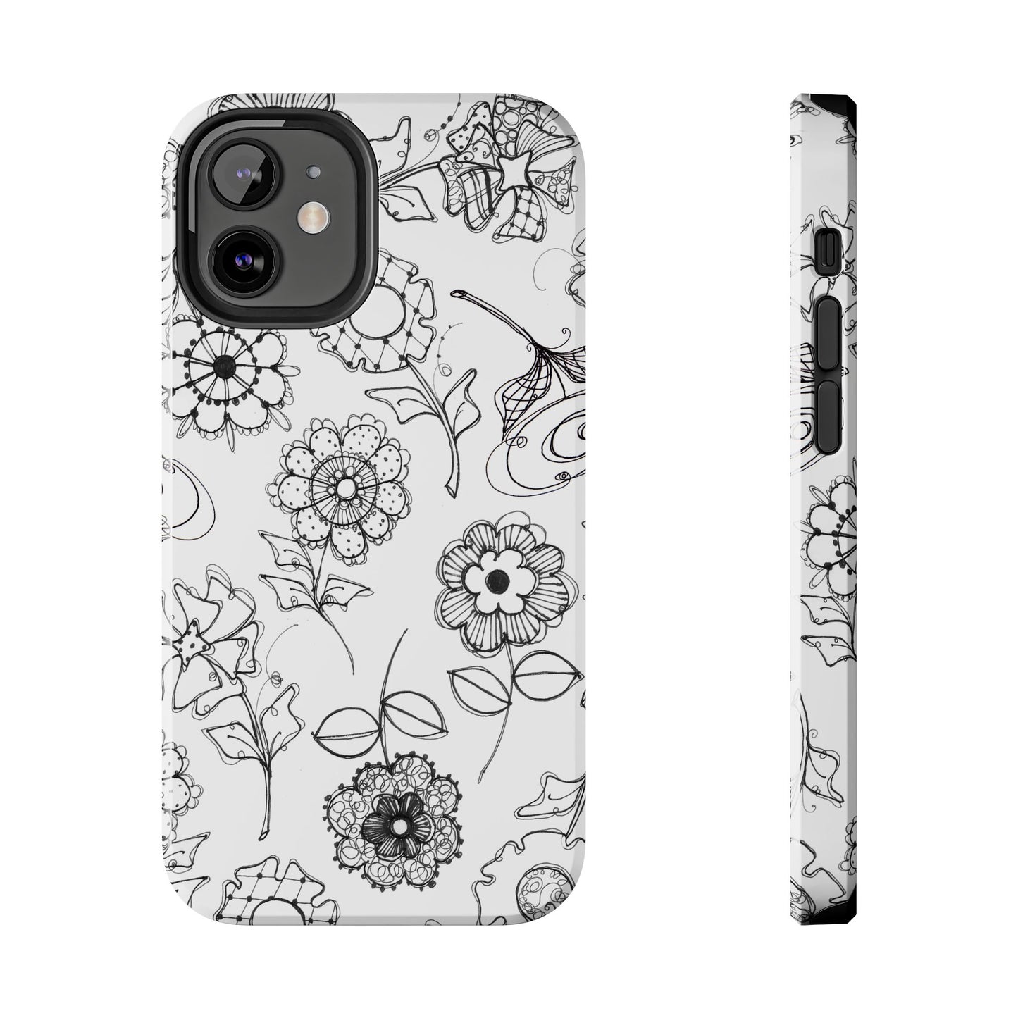 Paper Posies White Phone Case
