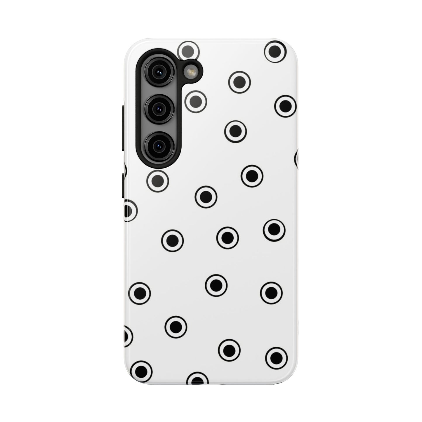 CD Dots White / Black Phone Case