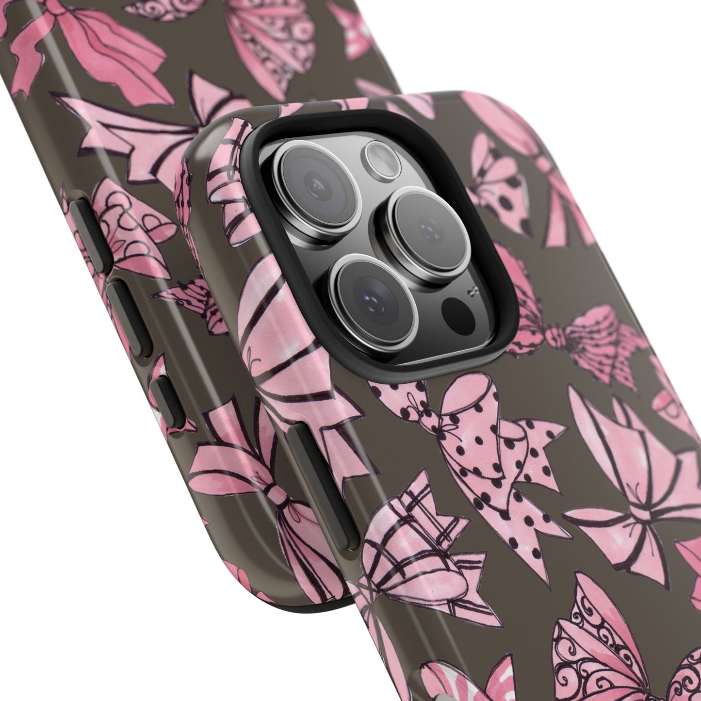 Blushing Bows Mocha Phone Case