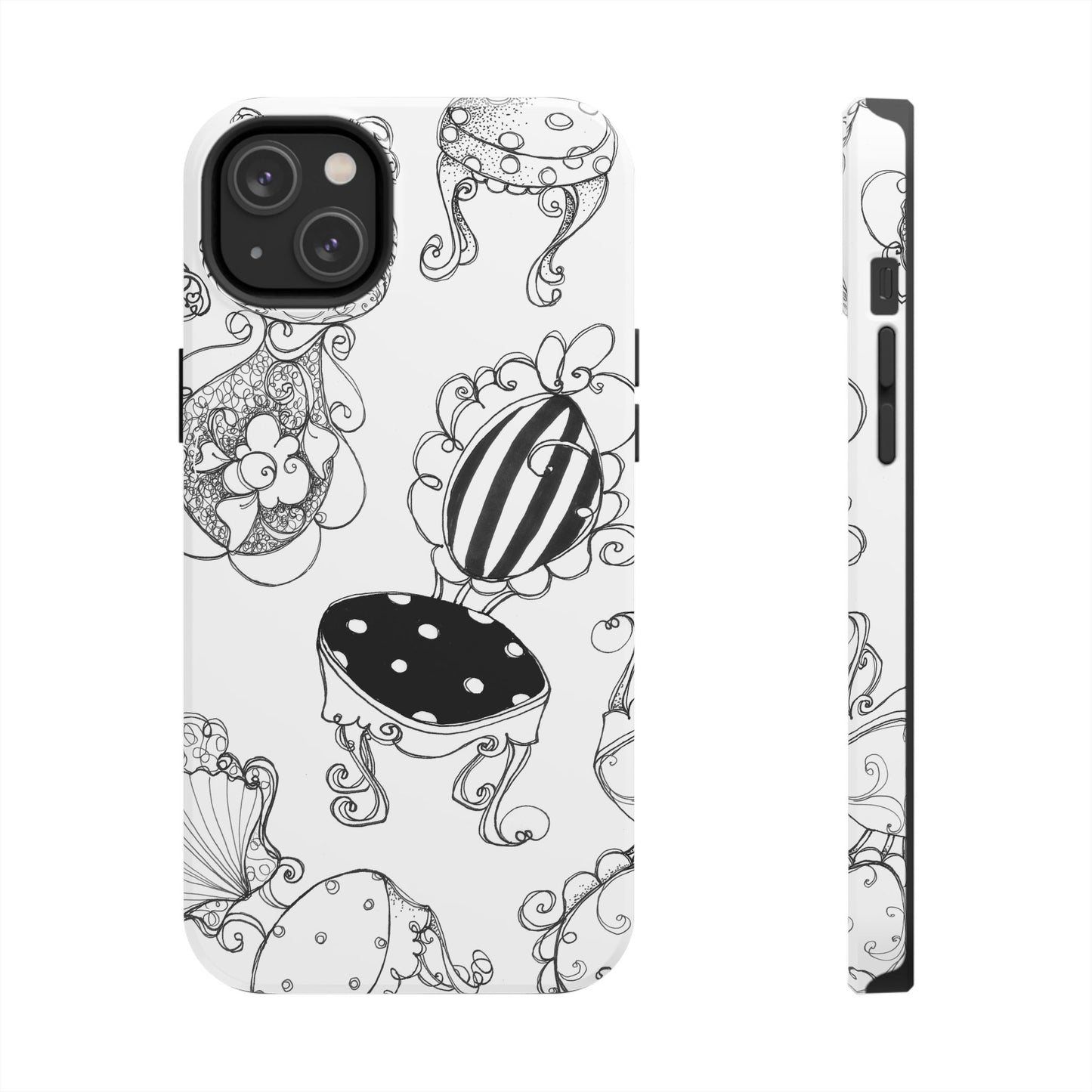 Bistro Chairs White Phone Case