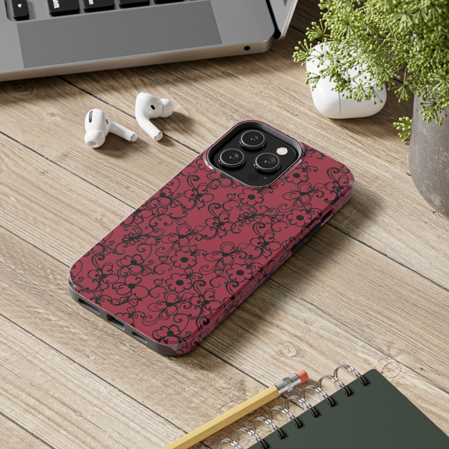 Daisy Jungle Red Phone Case