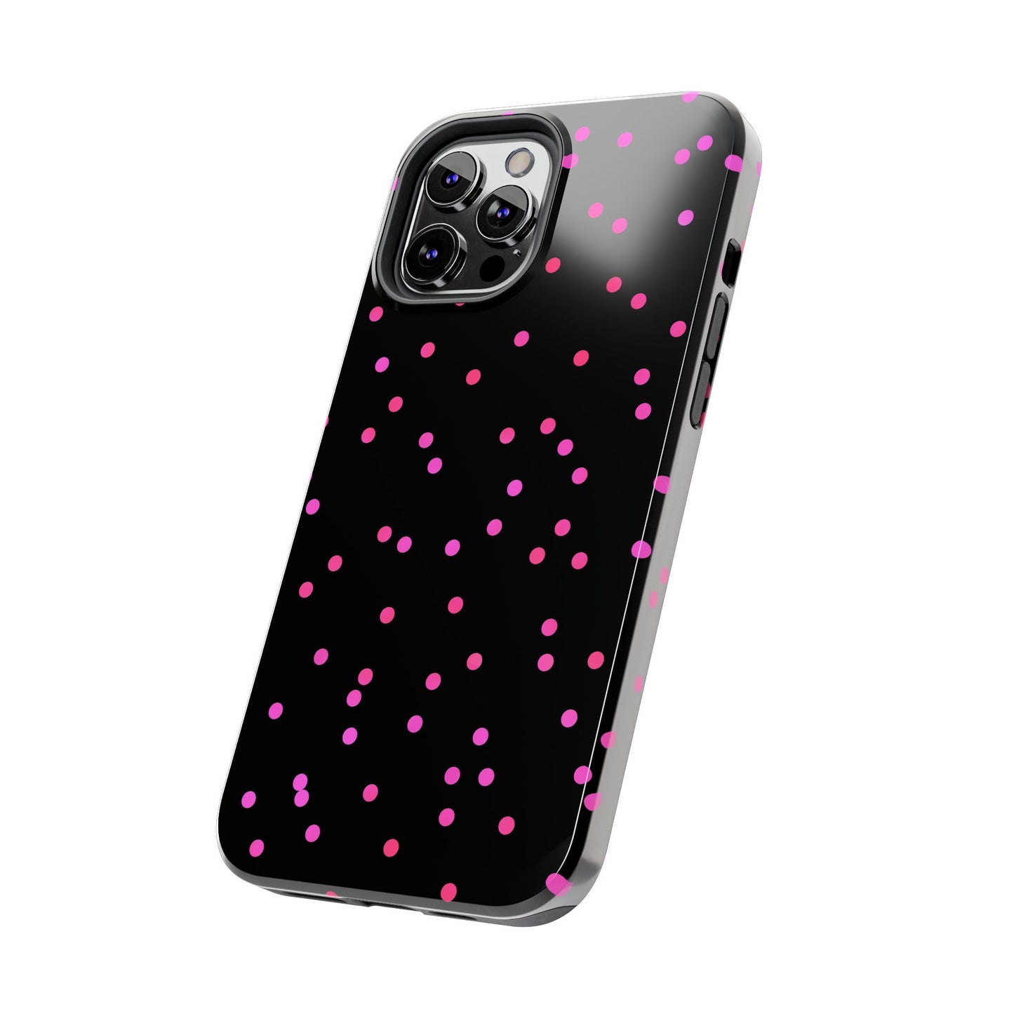 Space Dots Black / Cerise Phone Case