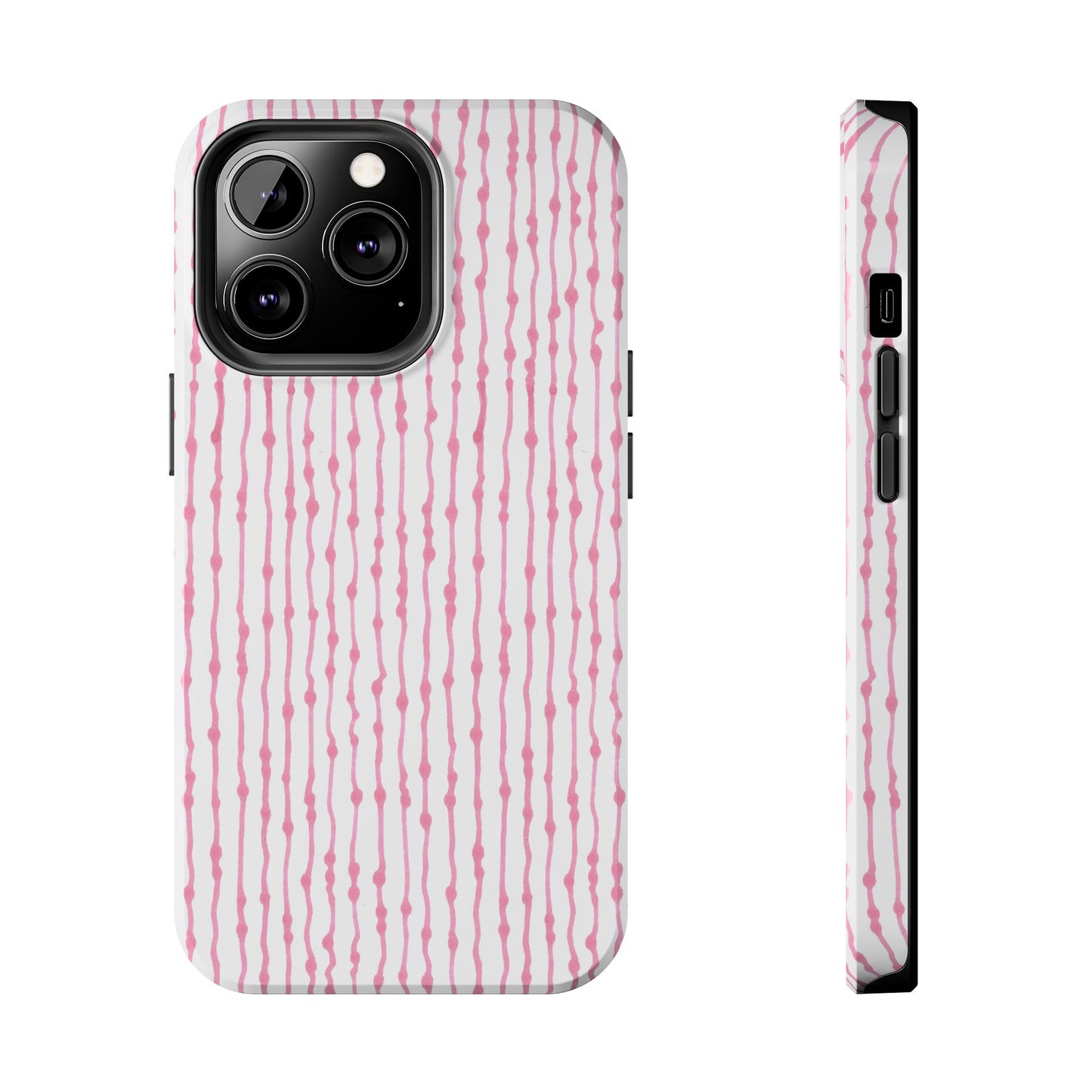 Faux Seersucker White / Pink Phone Case