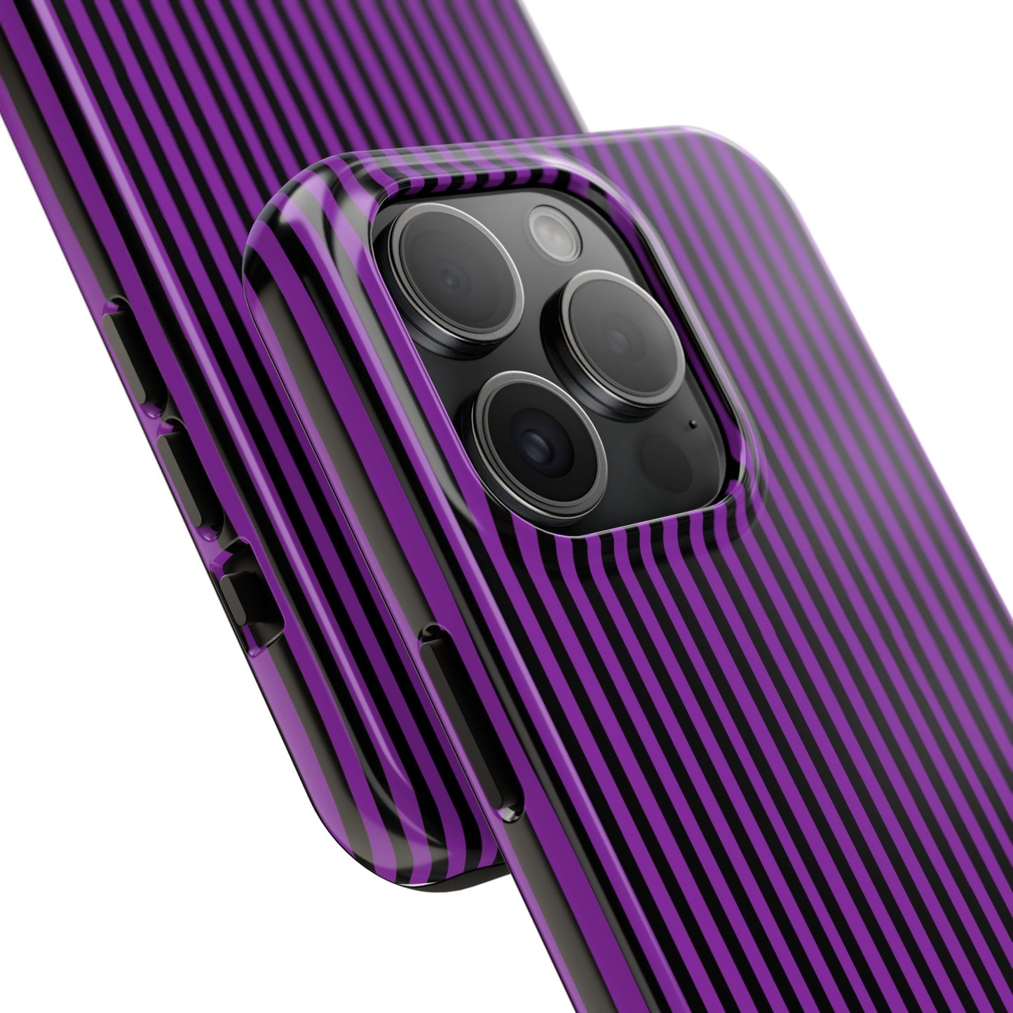 Stripe Purple / Black Phone Case