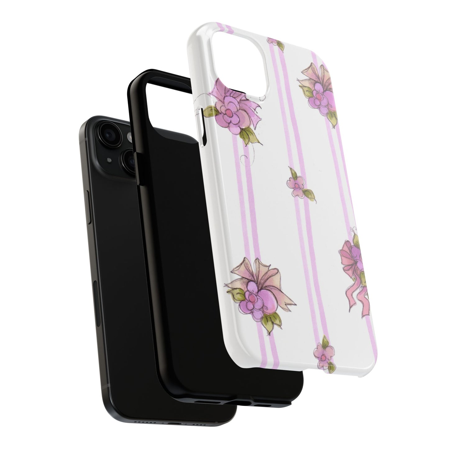 Flower Model Flower Stripe Phone Case