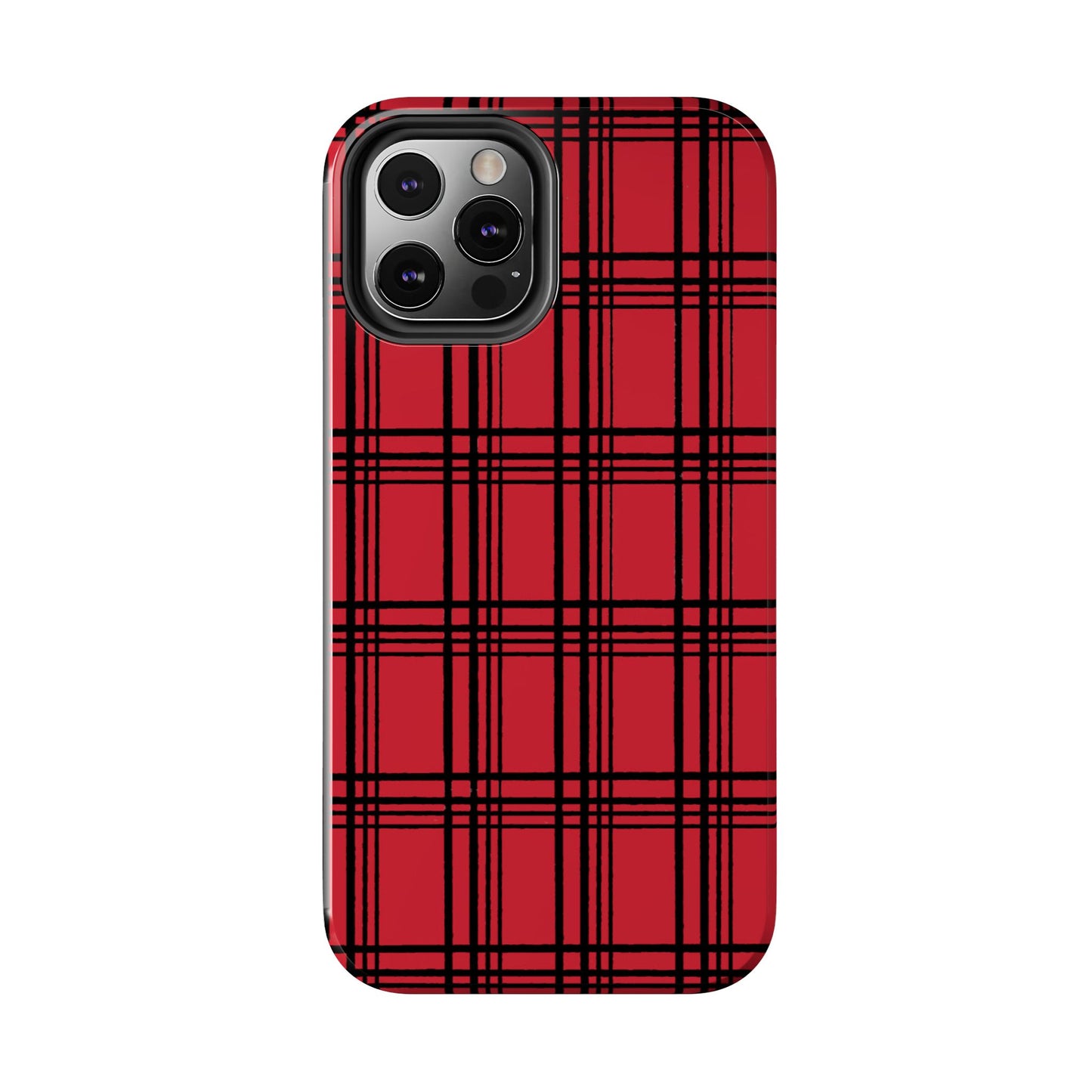 Glad Plaid Red / Black Phone Case