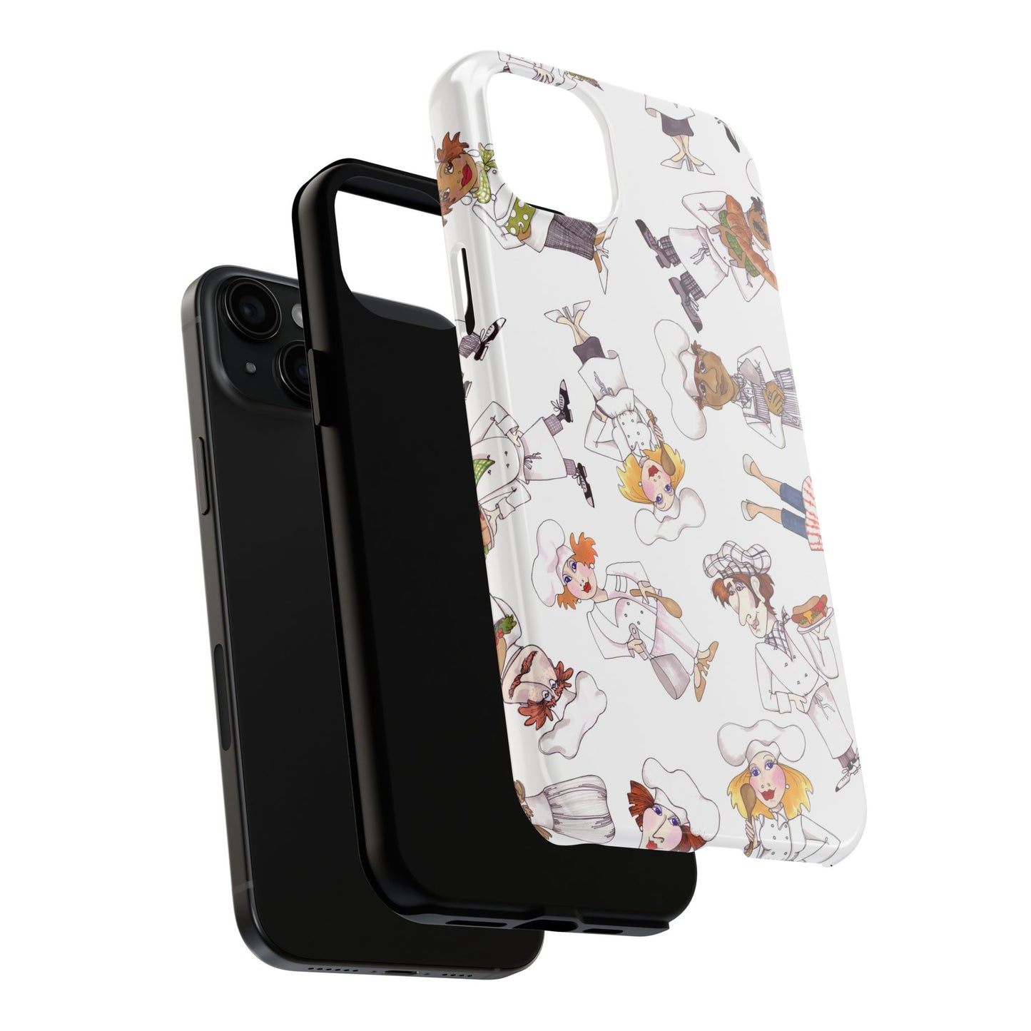Tossed Chefs White Phone Case