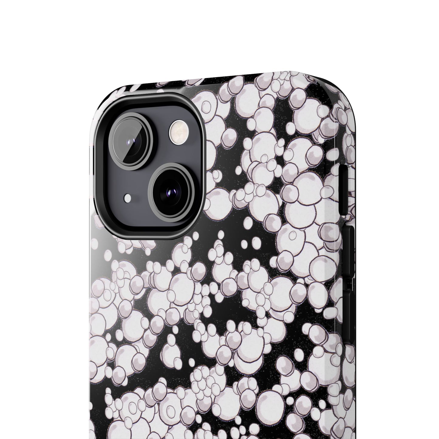 Bubble Dots Black Phone Case
