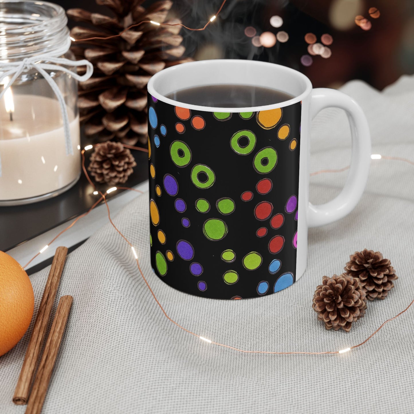 Dog Dots Black / Multi Cup