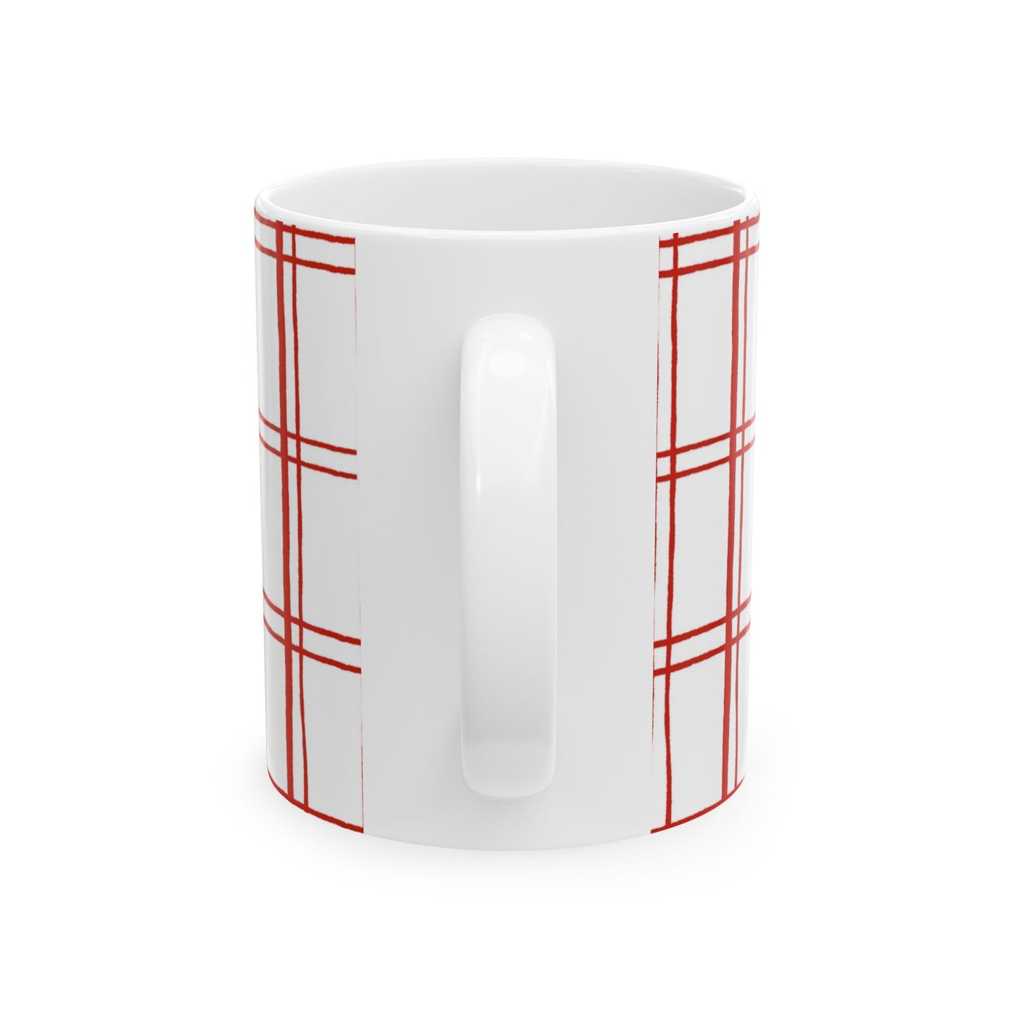 Kitchen Plaid White / Red Cup